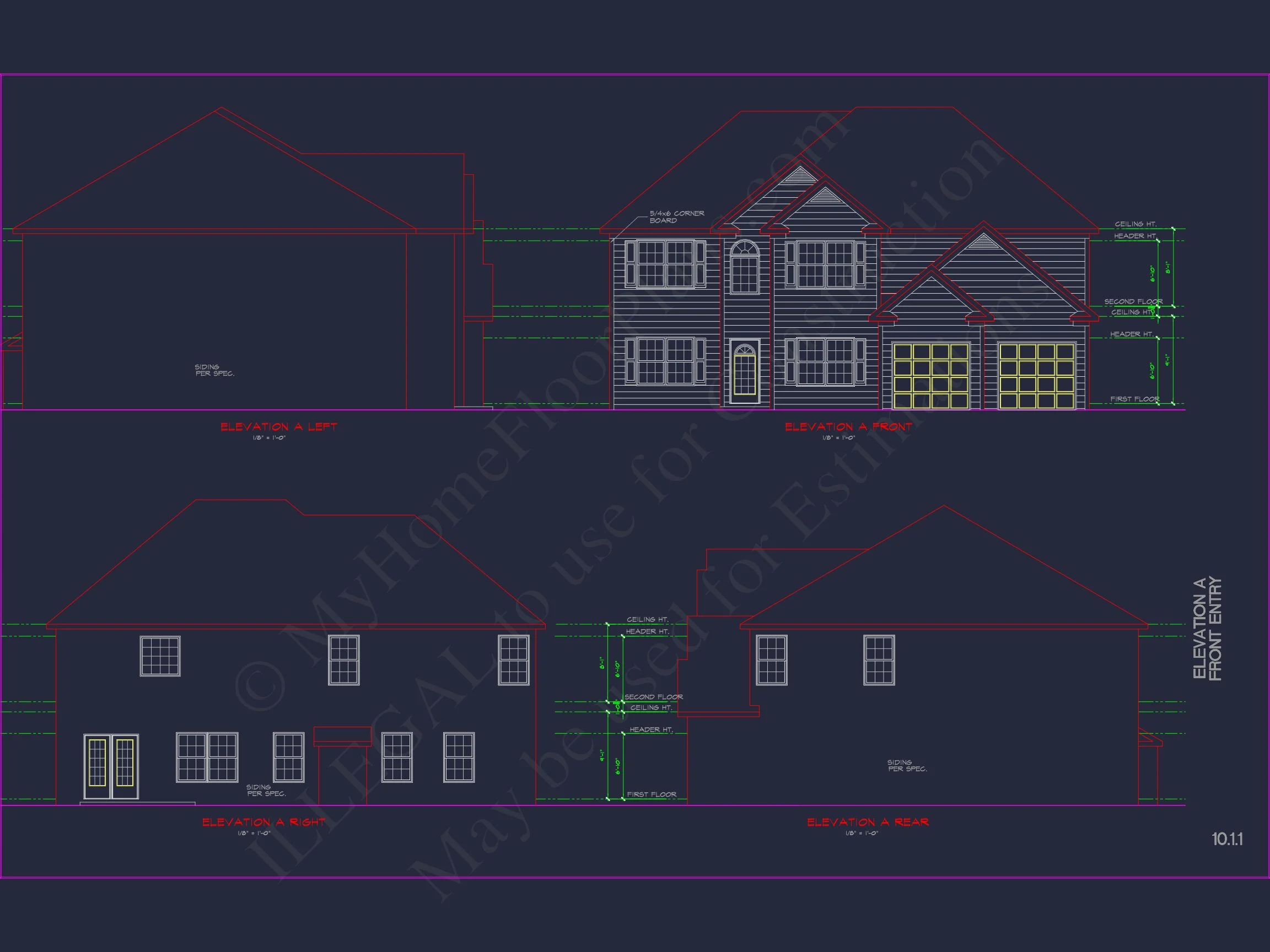 Modern Suburban house Plan with CAD Designs & Floor Blueprint