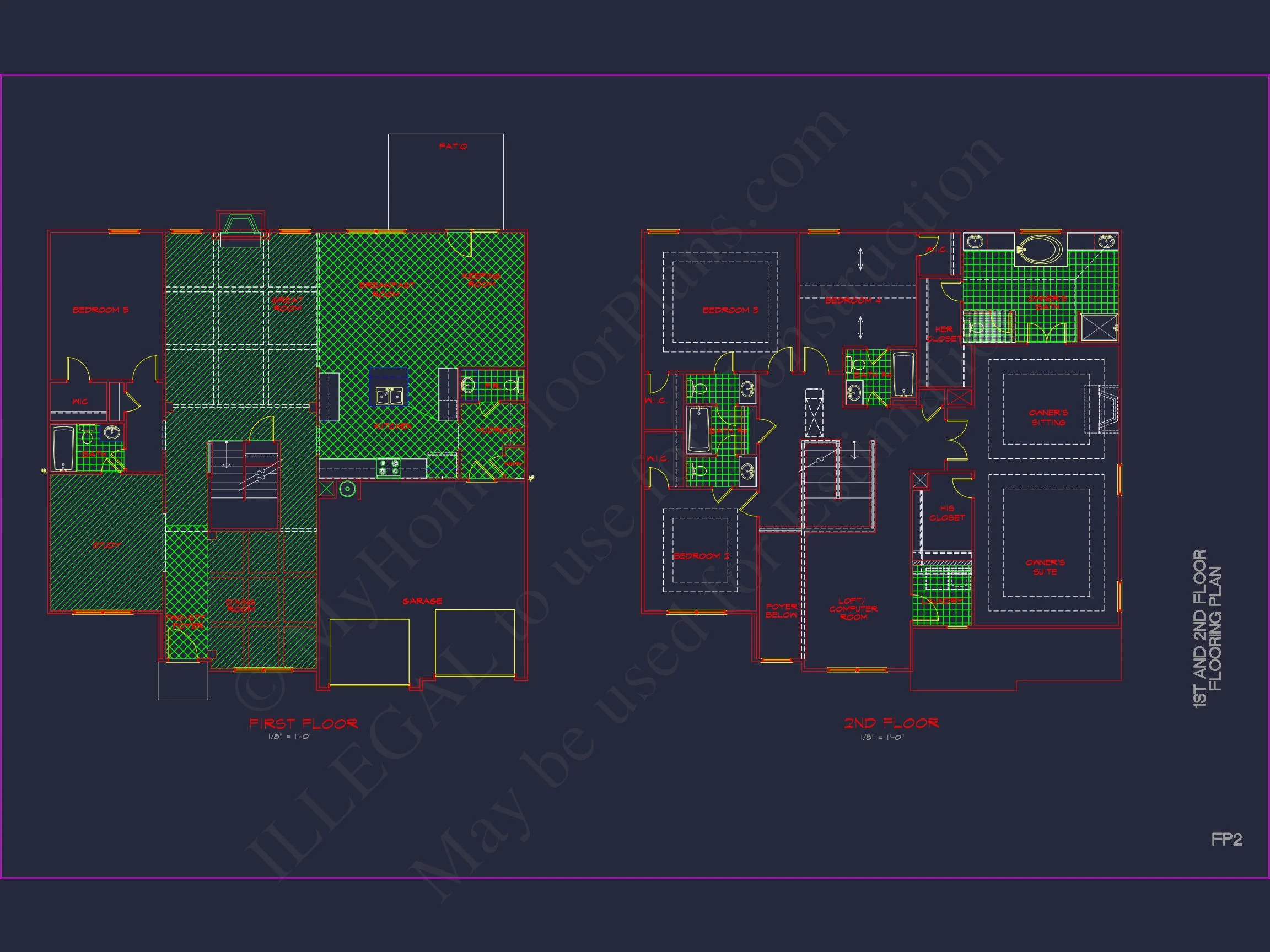 Modern Suburban house Plan with CAD Designs & Floor Blueprint