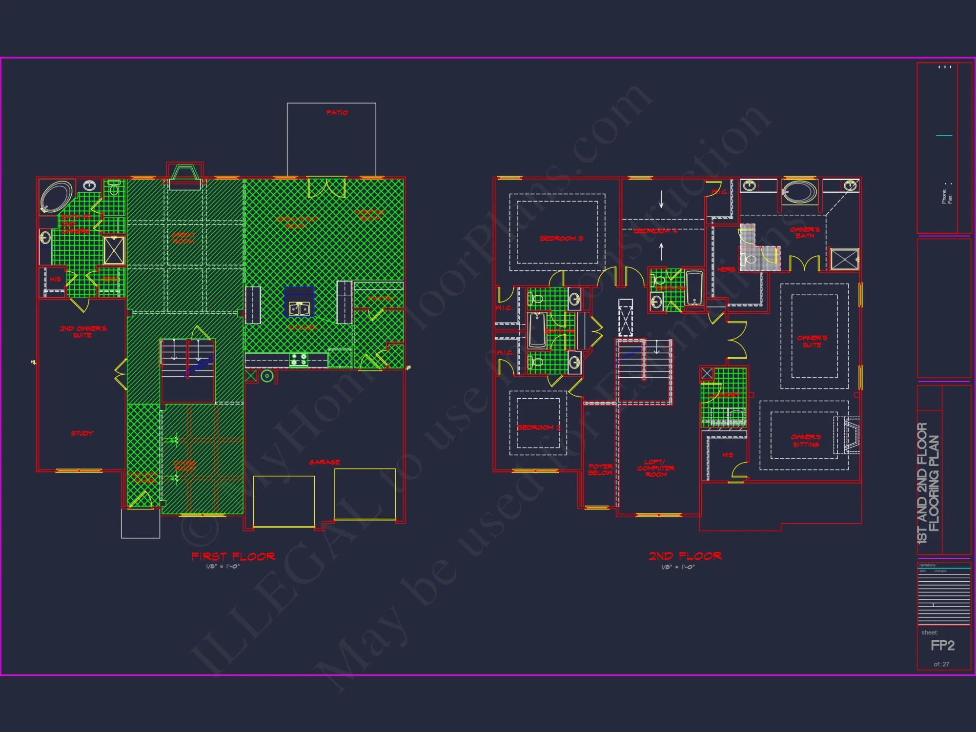 Luxury house Plan with 2 Floors, 6 Bedrooms, and CAD Designs