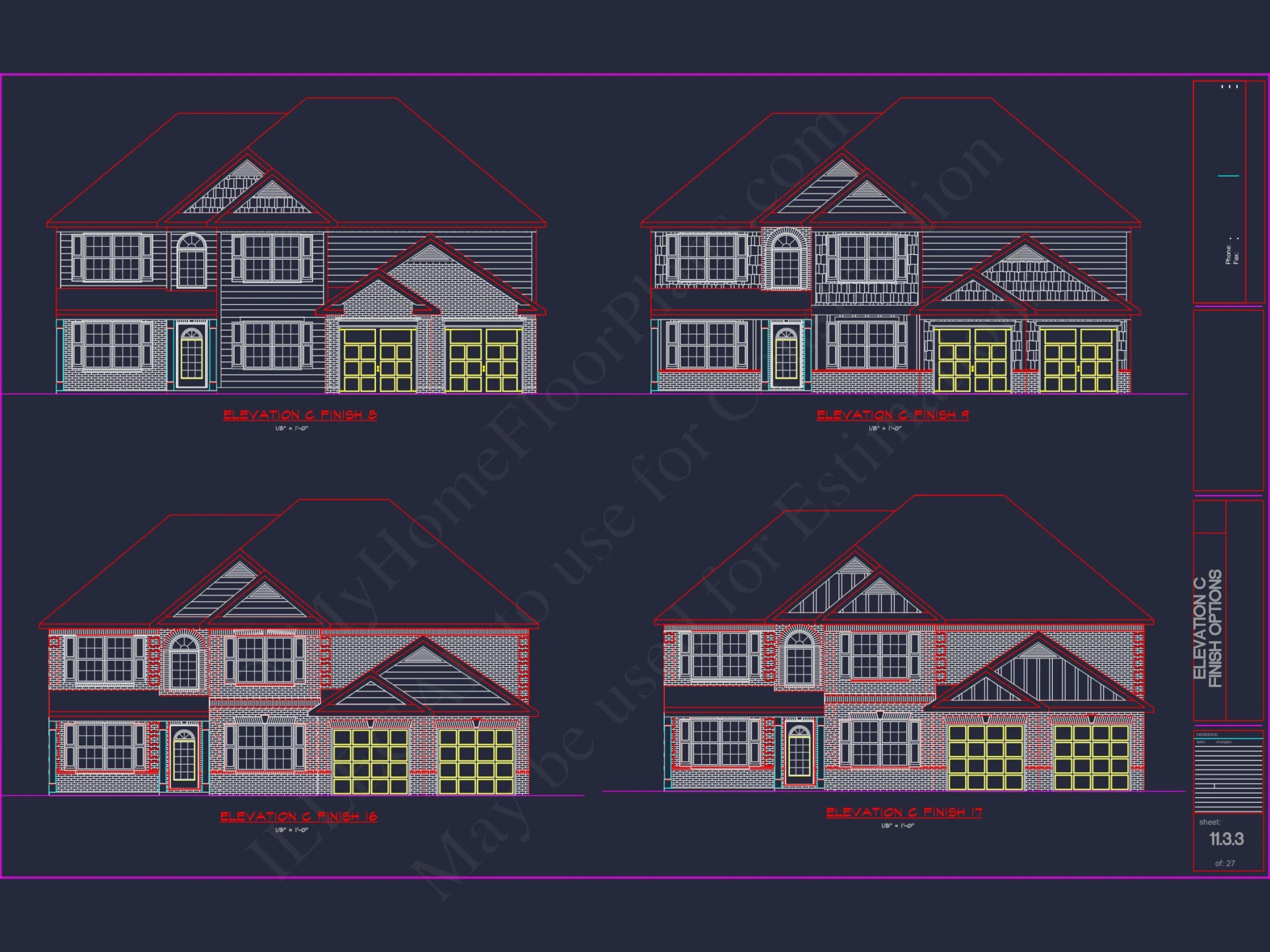 Luxury house Plan with 2 Floors, 6 Bedrooms, and CAD Designs