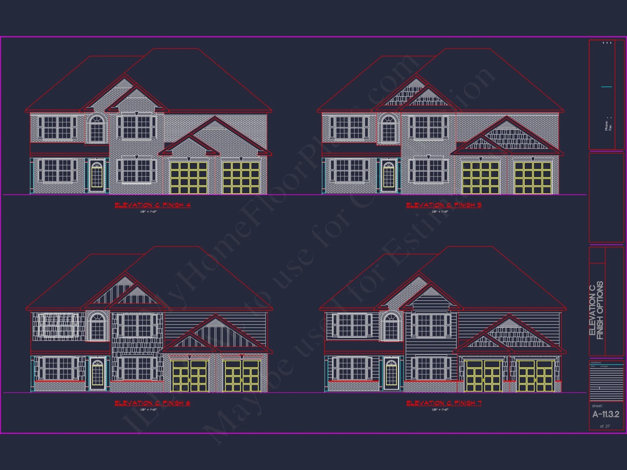 Luxury house Plan with 2 Floors, 6 Bedrooms, and CAD Designs