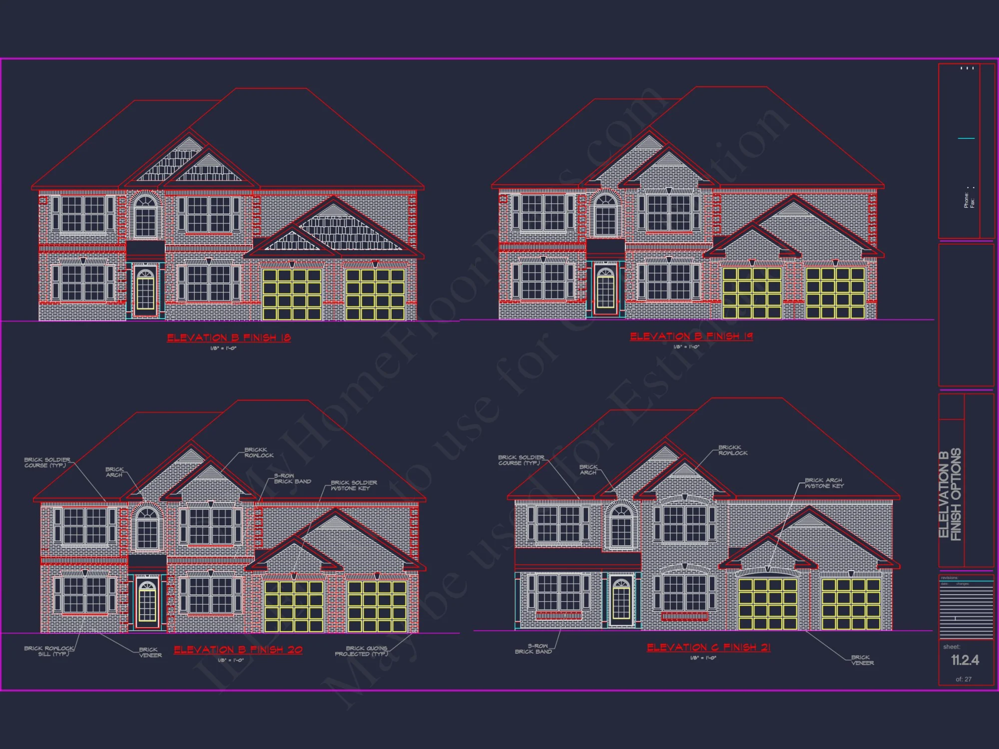 Luxury house Plan with 2 Floors, 6 Bedrooms, and CAD Designs