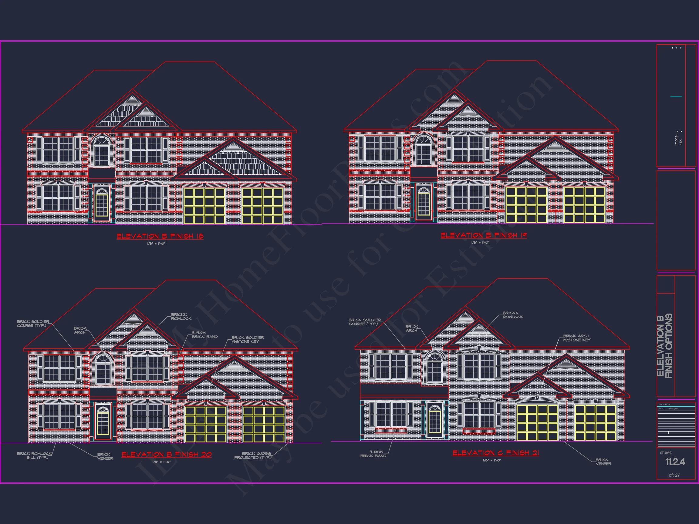 12-2607 HOUSE PLAN - Luxury House Plan with 2 Floors, 6 Bedrooms, and CAD Designs 18 Luxury house Plan with 2 Floors, 6 Bedrooms, and CAD Designs
