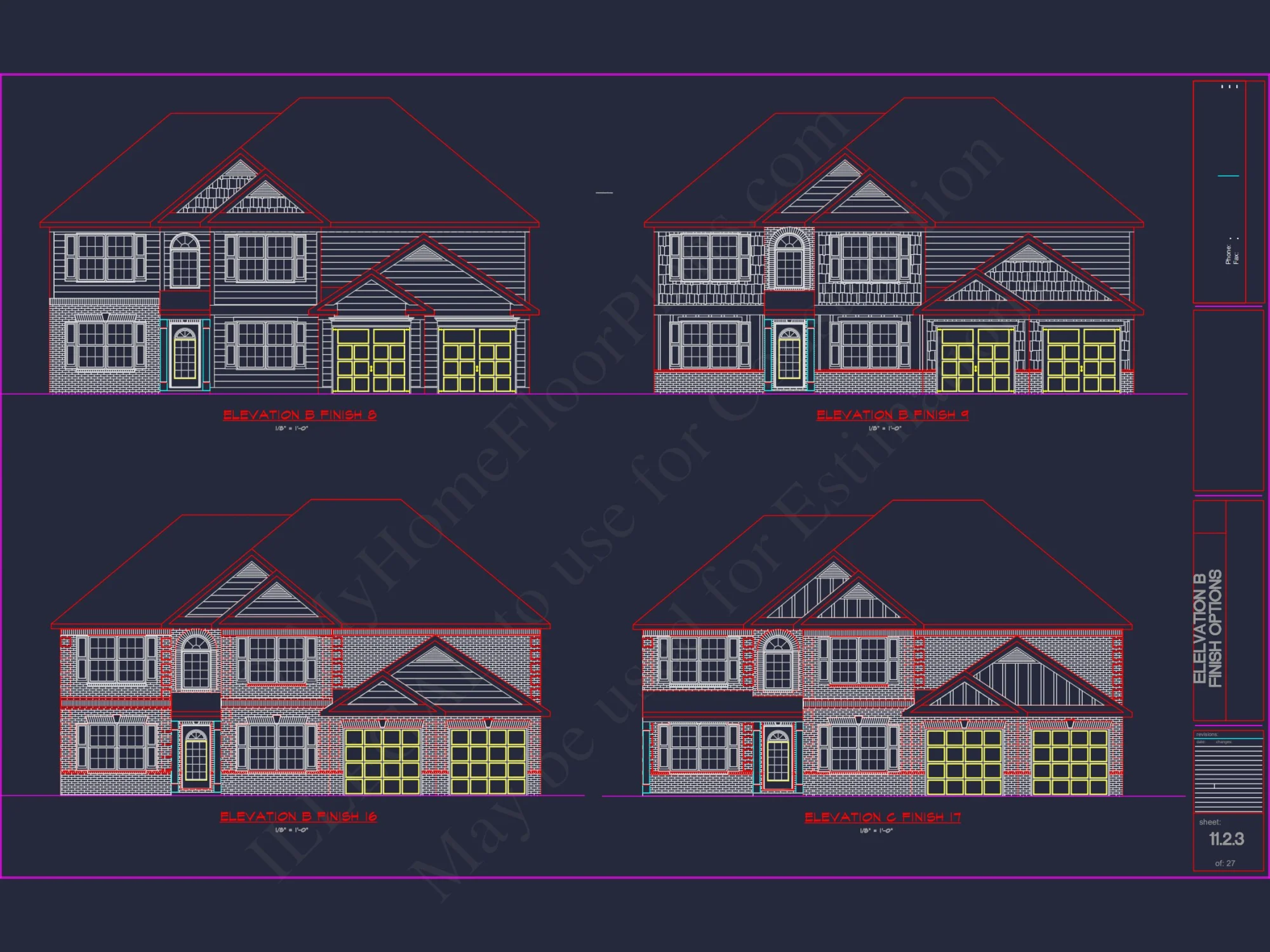 Luxury house Plan with 2 Floors, 6 Bedrooms, and CAD Designs