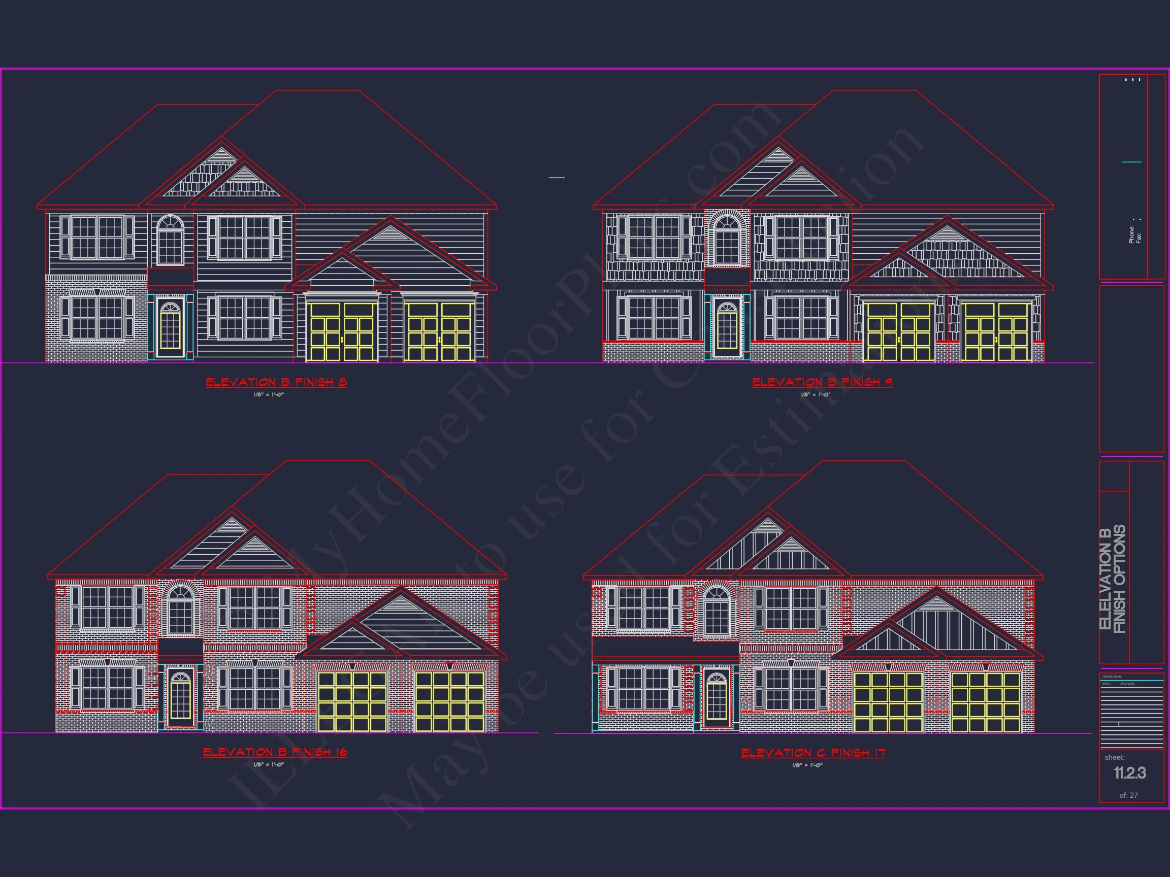 12-2607 HOUSE PLAN - Luxury House Plan with 2 Floors, 6 Bedrooms, and CAD Designs 17 Luxury house Plan with 2 Floors, 6 Bedrooms, and CAD Designs