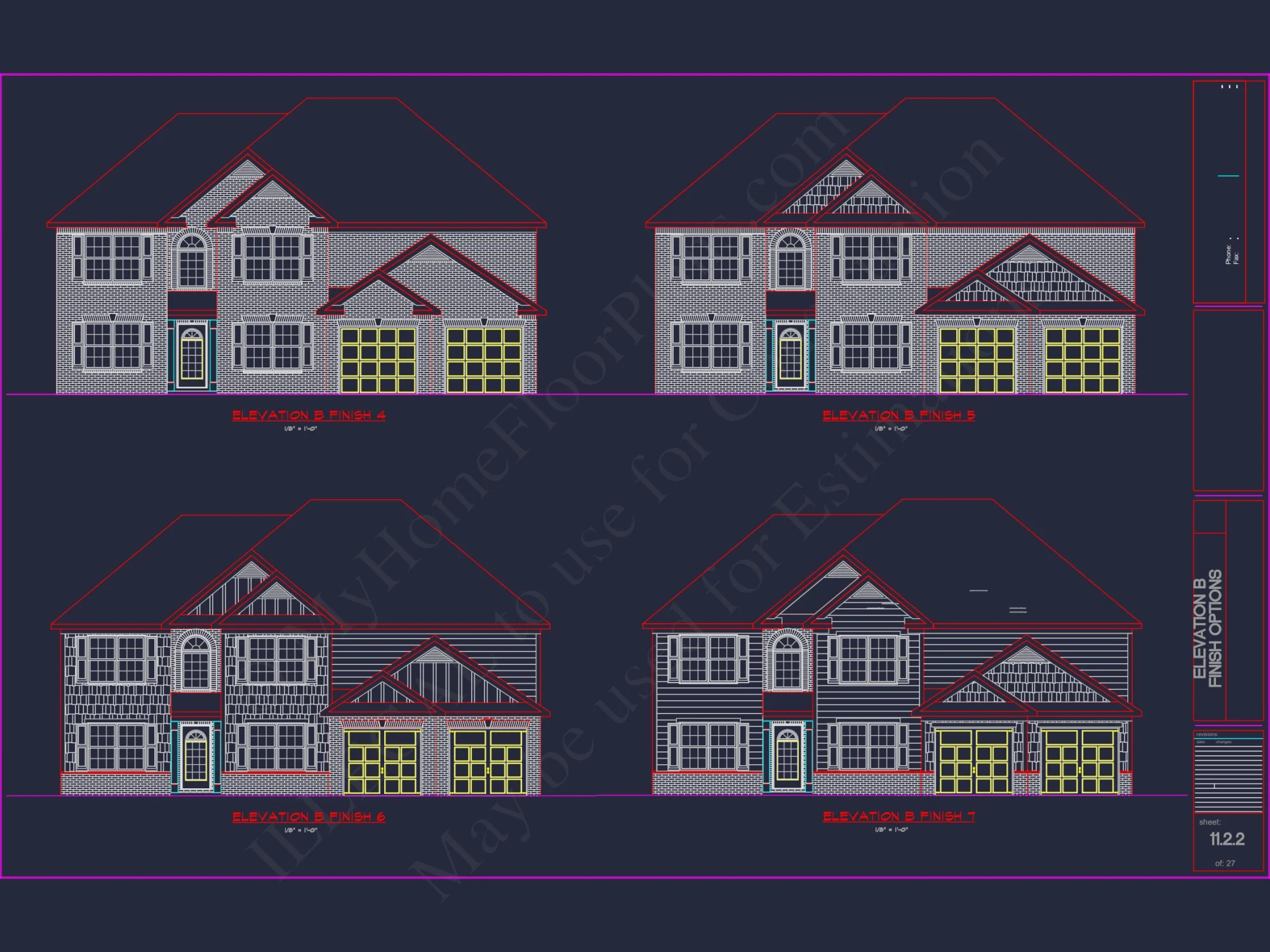 Luxury house Plan with 2 Floors, 6 Bedrooms, and CAD Designs