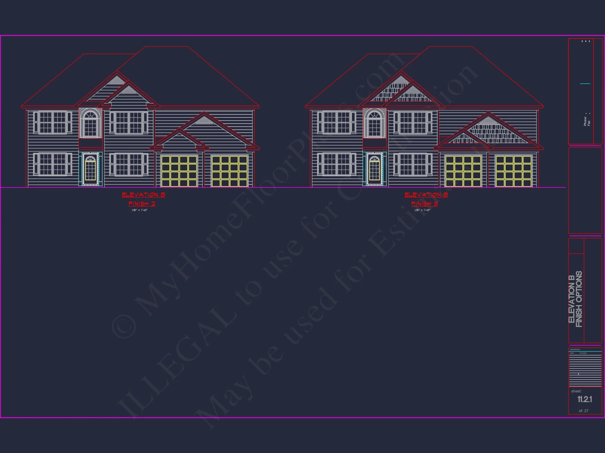 Luxury house Plan with 2 Floors, 6 Bedrooms, and CAD Designs