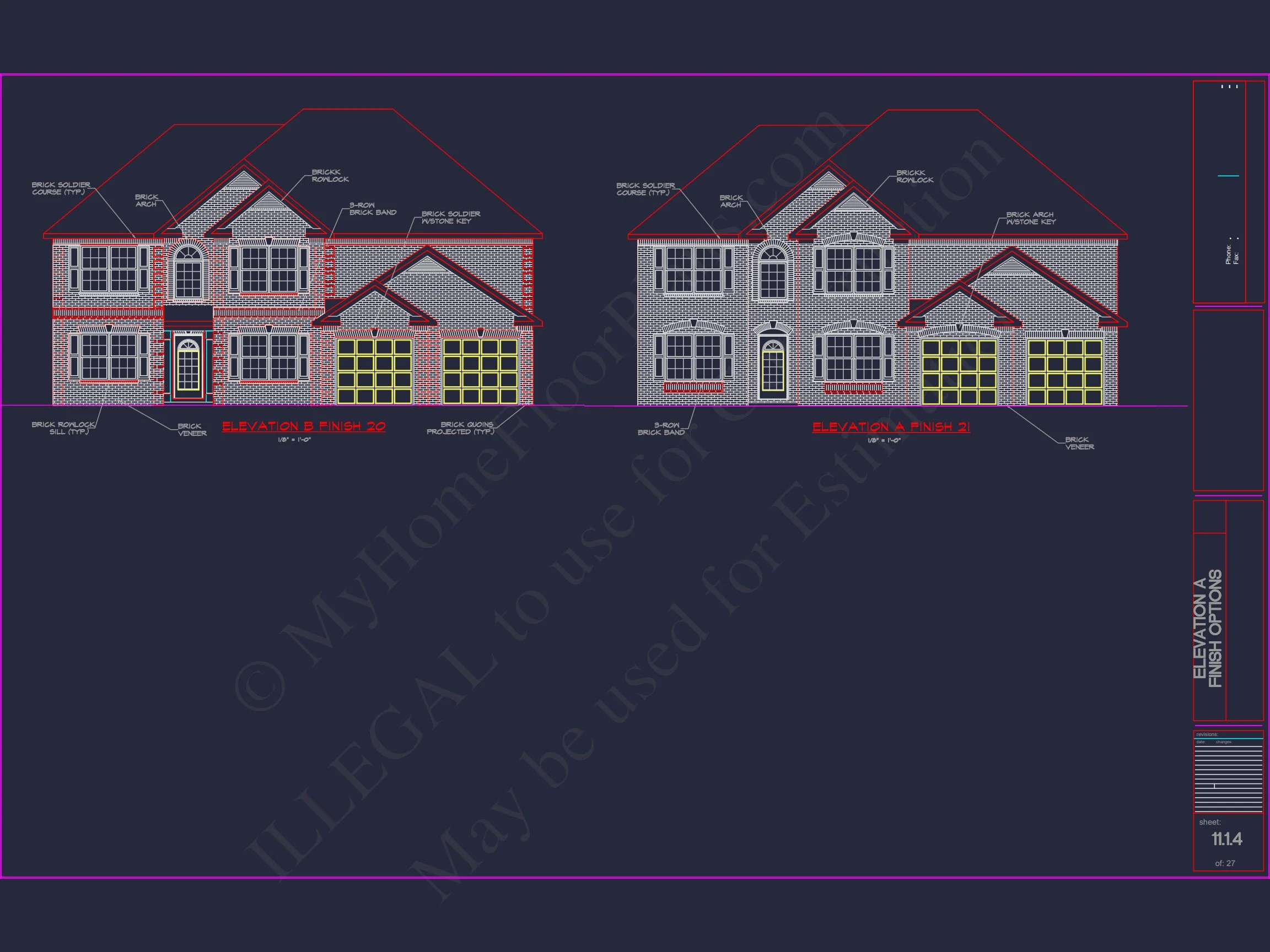 12-2607 HOUSE PLAN - Luxury House Plan with 2 Floors, 6 Bedrooms, and CAD Designs 14 Luxury house Plan with 2 Floors, 6 Bedrooms, and CAD Designs