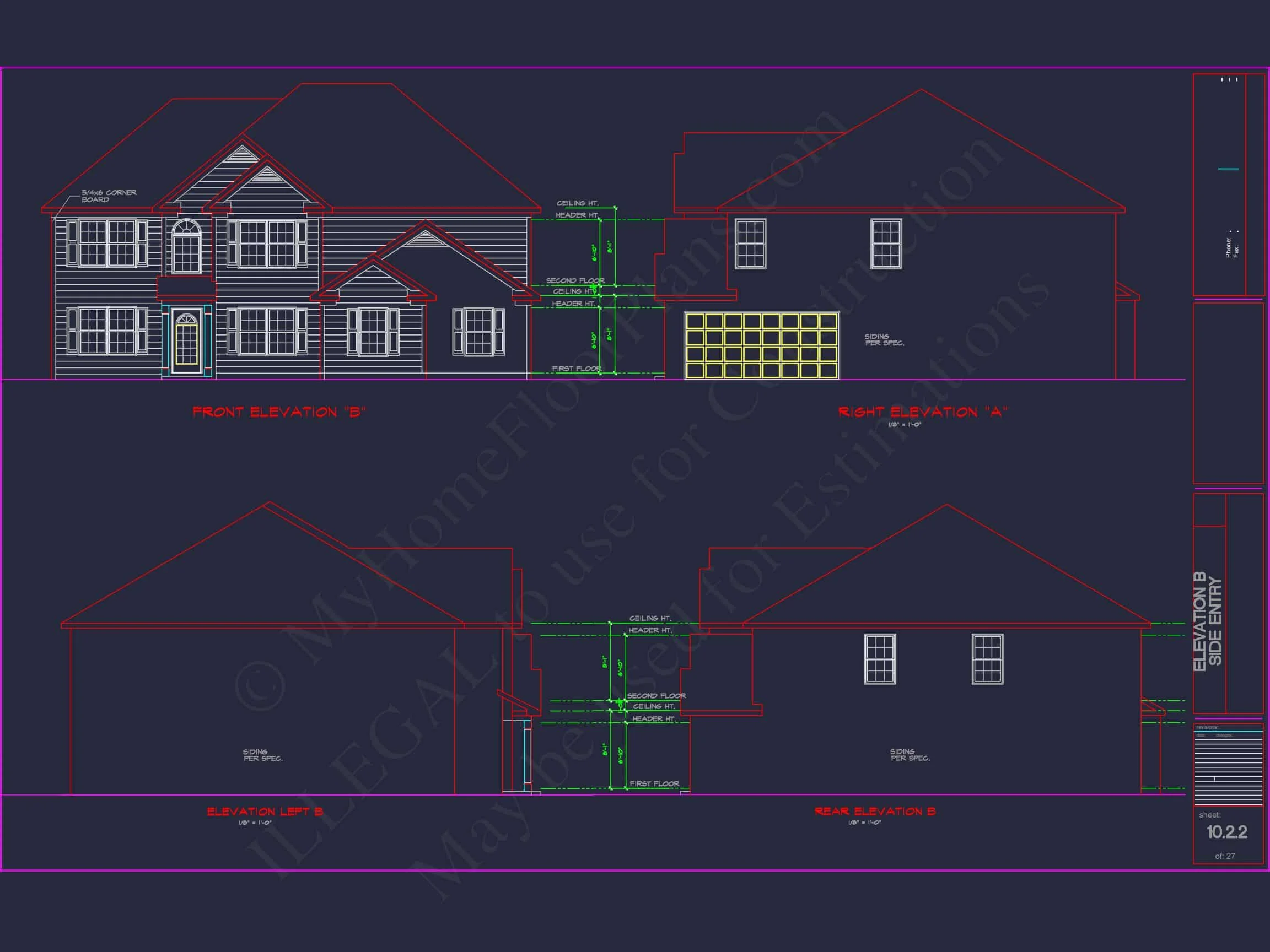 12-2607 HOUSE PLAN - Luxury House Plan with 2 Floors, 6 Bedrooms, and CAD Designs 8 Luxury house Plan with 2 Floors, 6 Bedrooms, and CAD Designs