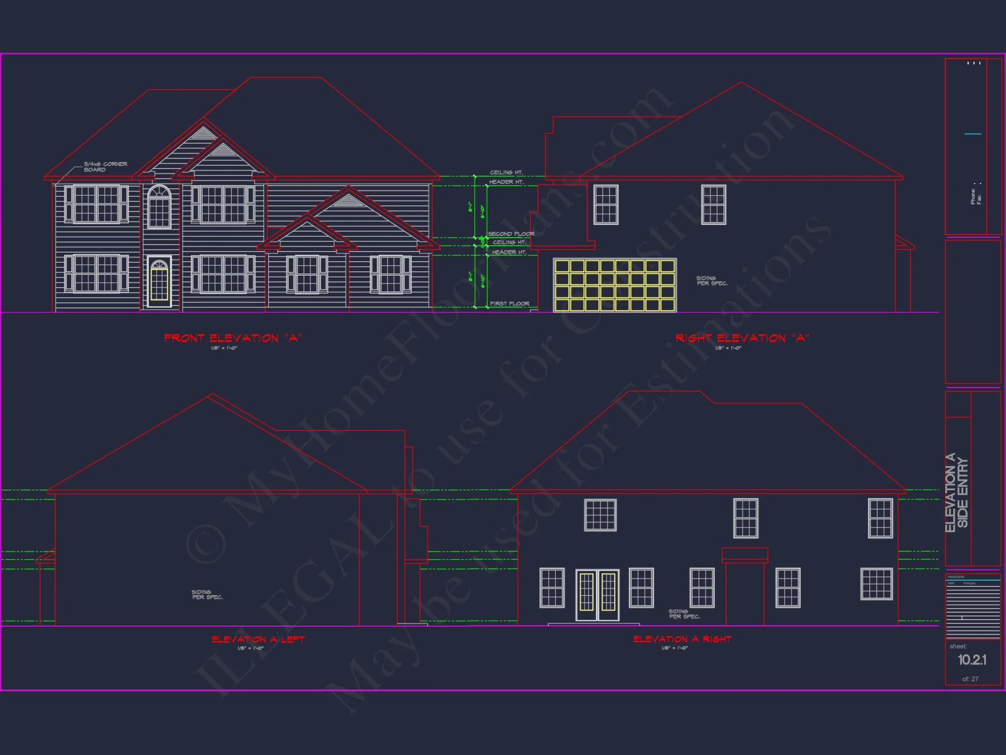 Luxury house Plan with 2 Floors, 6 Bedrooms, and CAD Designs