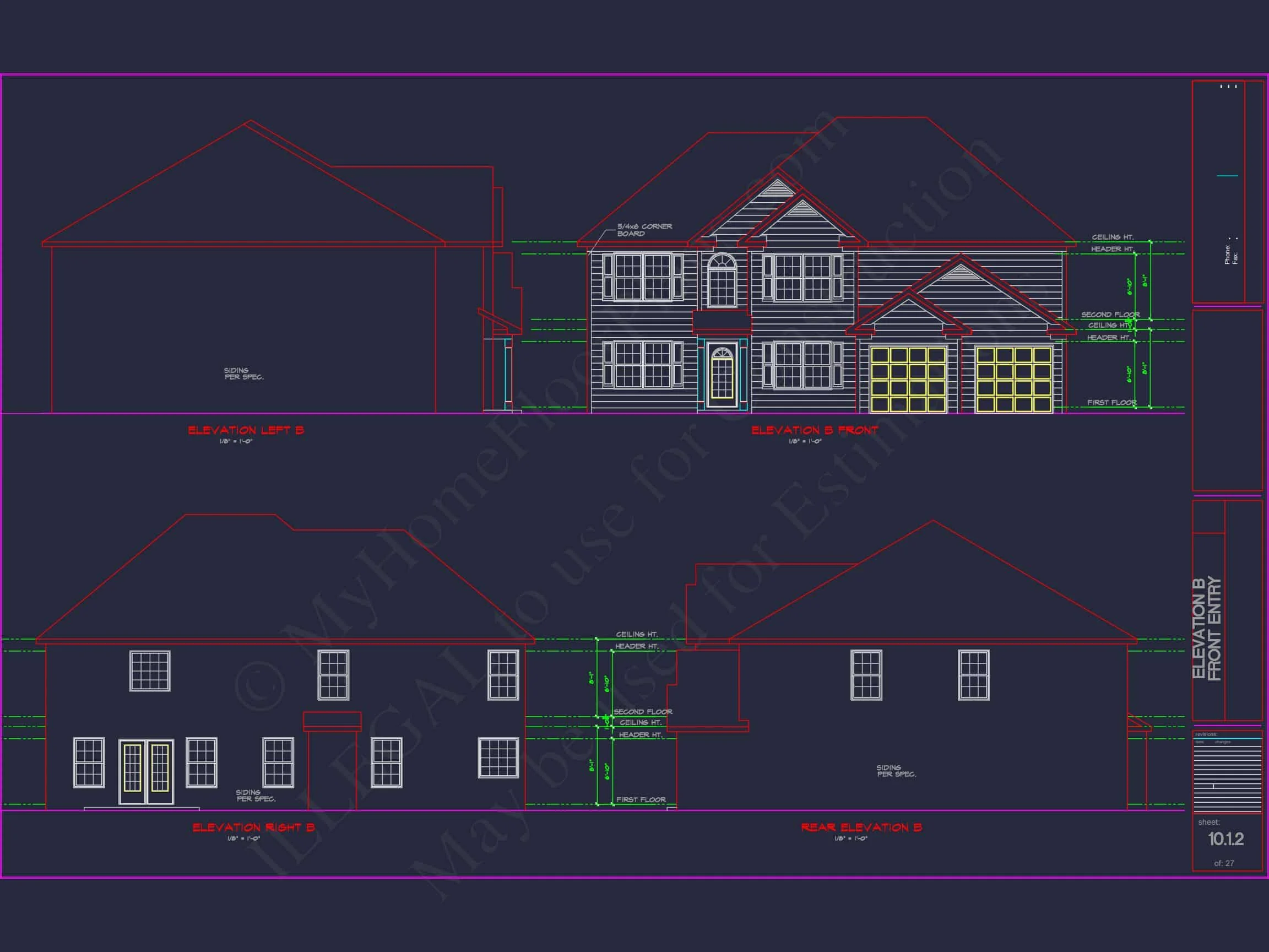 12-2607 HOUSE PLAN - Luxury House Plan with 2 Floors, 6 Bedrooms, and CAD Designs 5 Luxury house Plan with 2 Floors, 6 Bedrooms, and CAD Designs