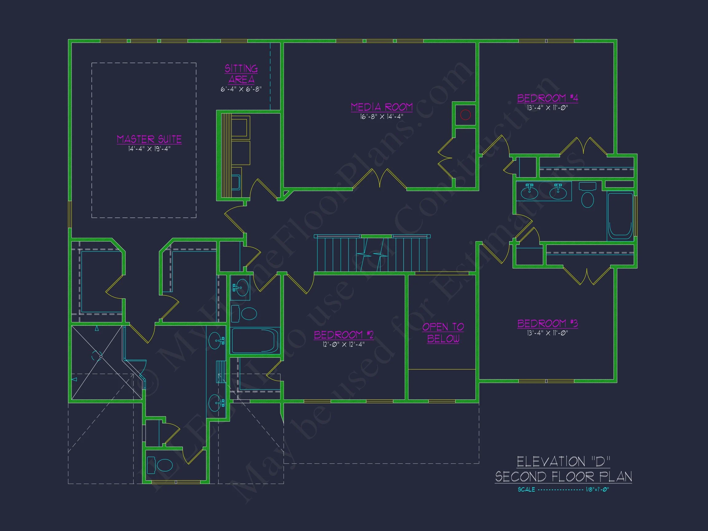 Elegant house Plan with CAD Floor Plan and Architectural Designs