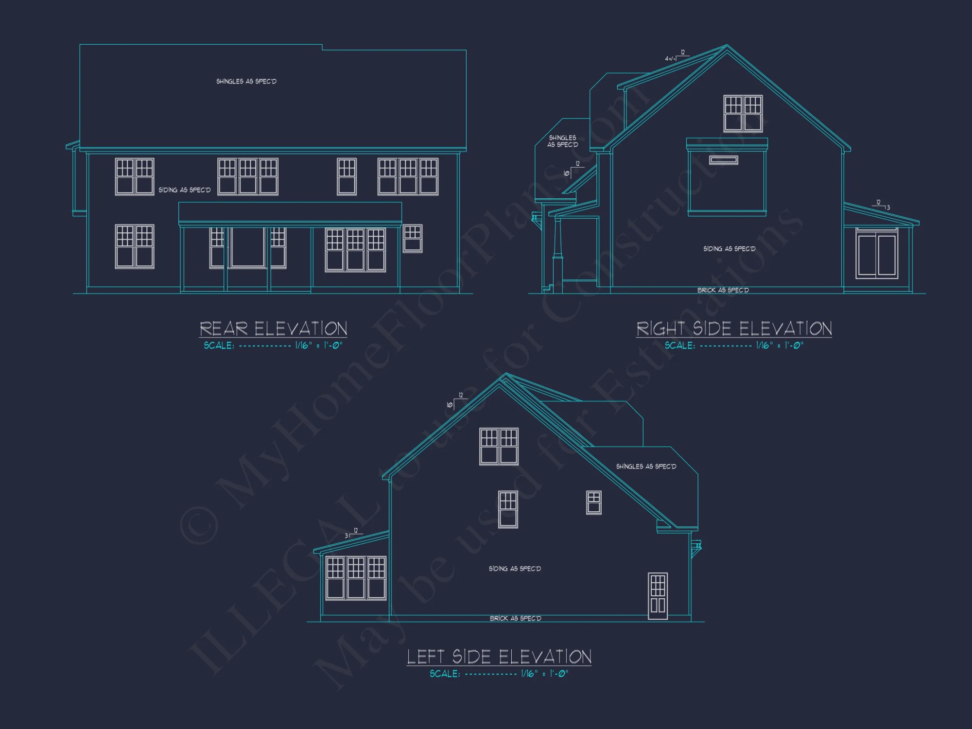 Elegant house Plan with CAD Floor Plan and Architectural Designs