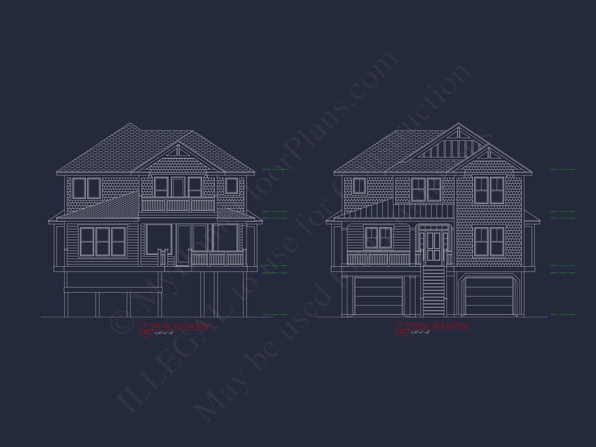 Elegant Beach house Plan with Detailed CAD Blueprint Designs