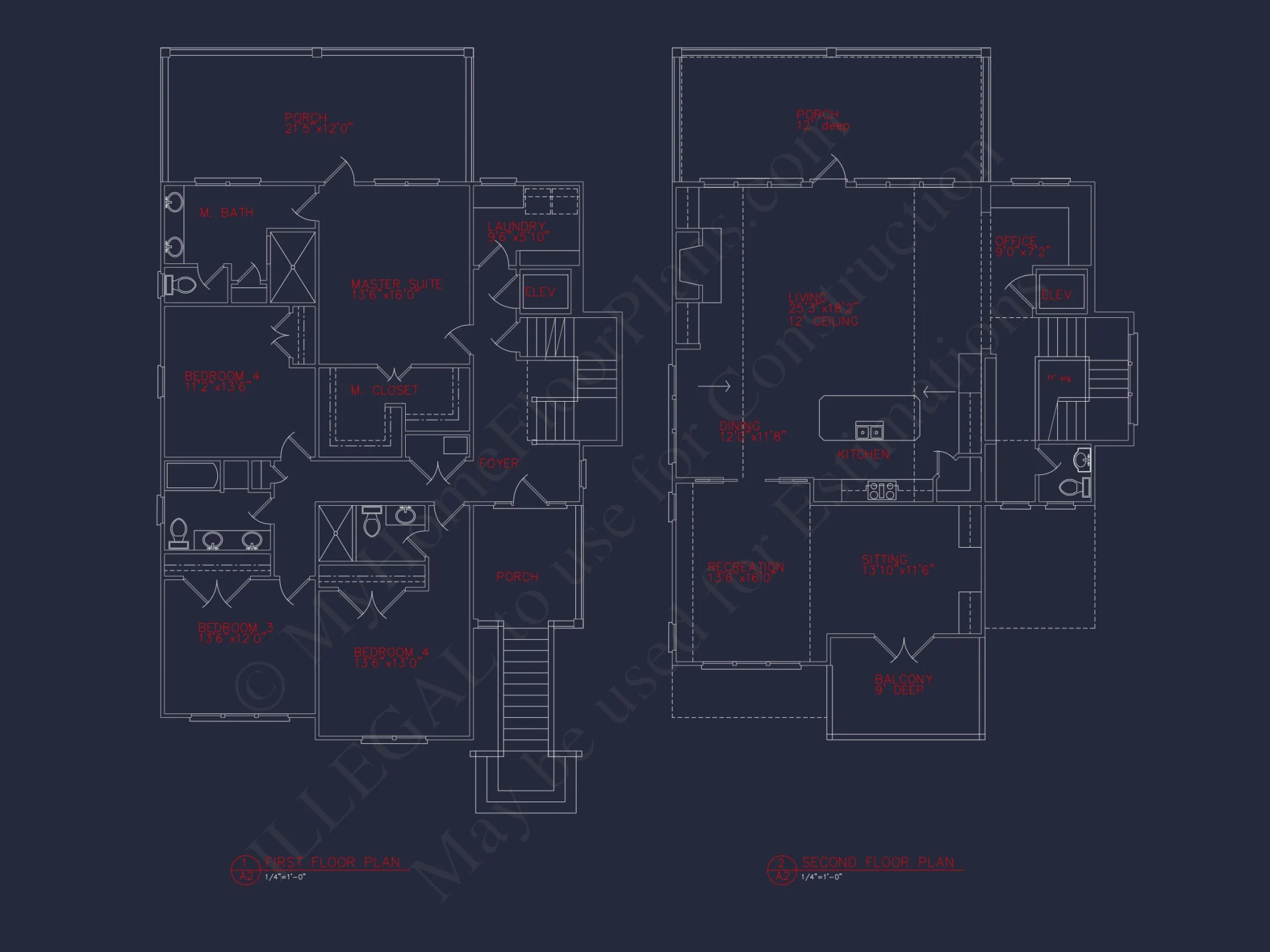 Floor Plan, CAD & Blueprint