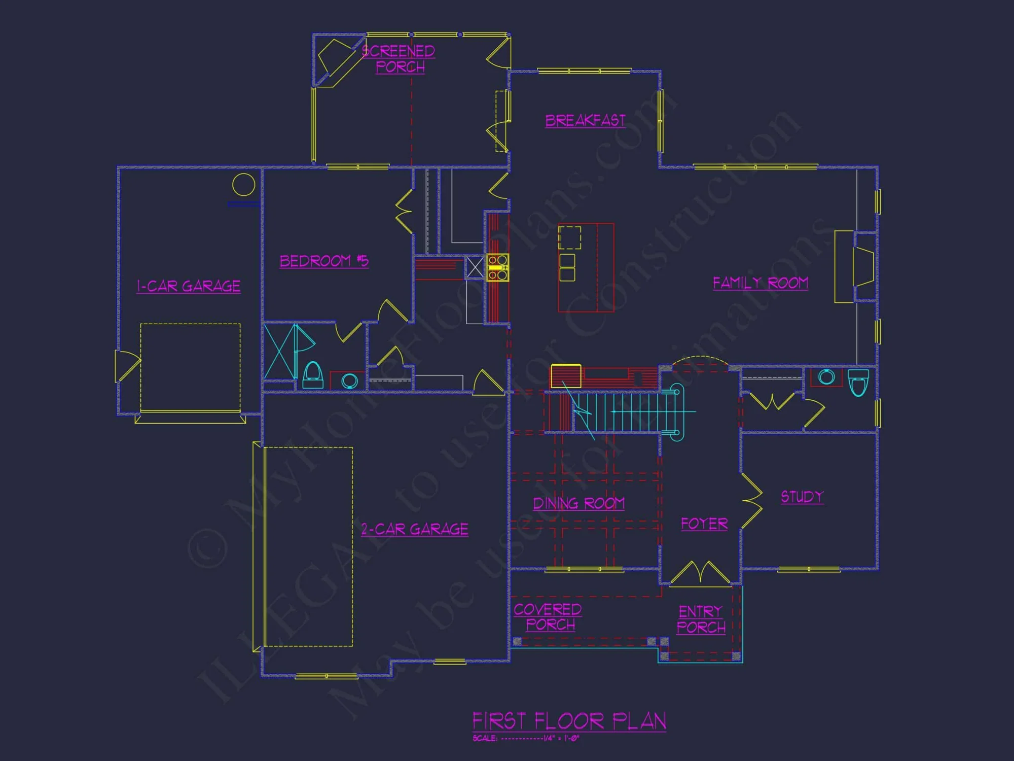 Modern house Floor Plan with Spacious Blueprint Designs