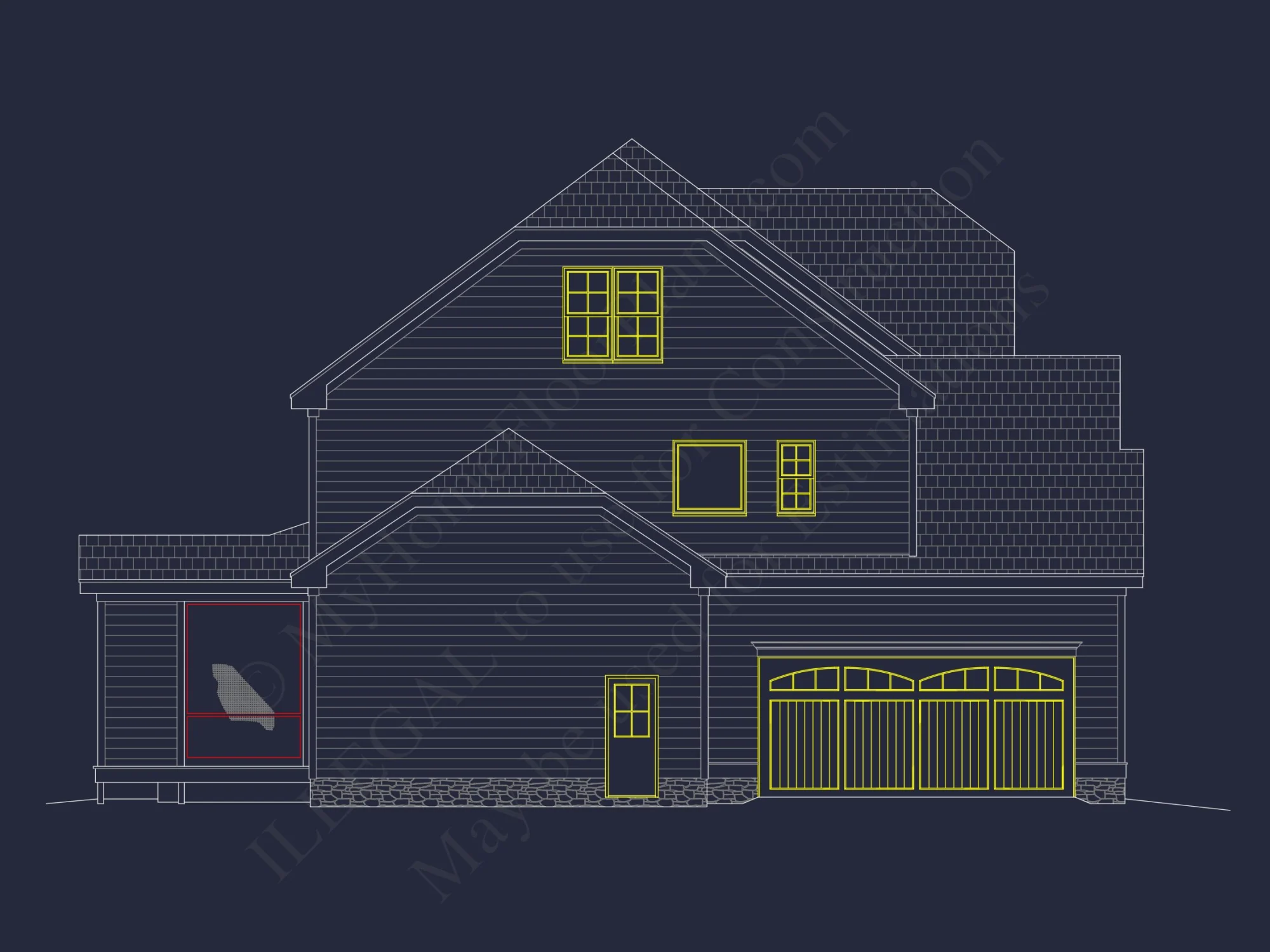 Modern house Floor Plan with Spacious Blueprint Designs
