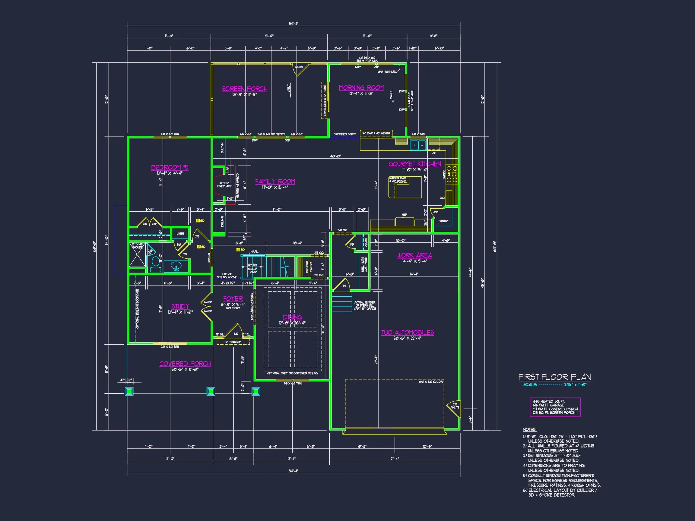 Modern Craftsman house Plan with Spacious Floor Designs