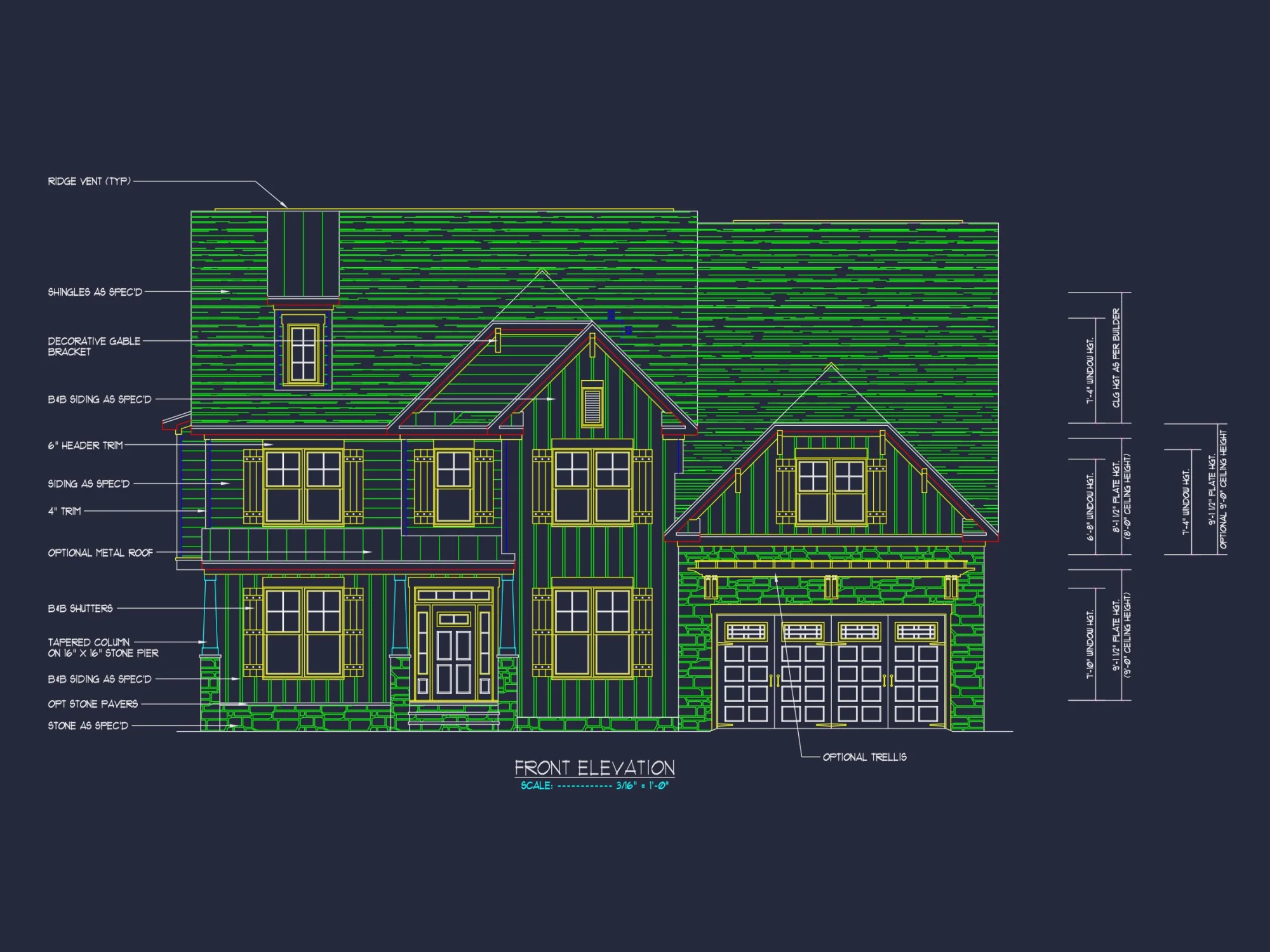 Modern Craftsman house Plan with Spacious Floor Designs
