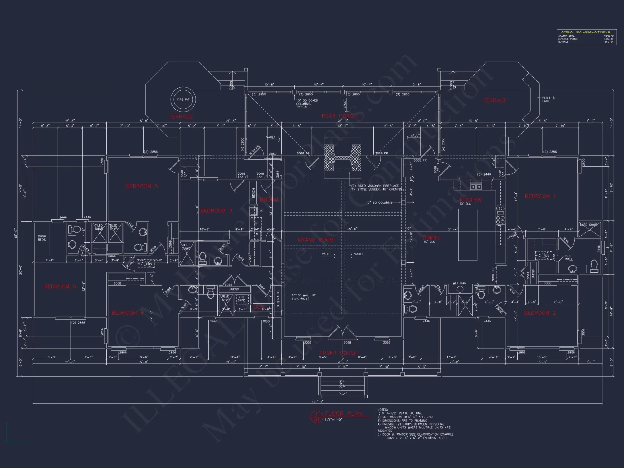 Spacious Traditional Southern house Plan with Open Layout