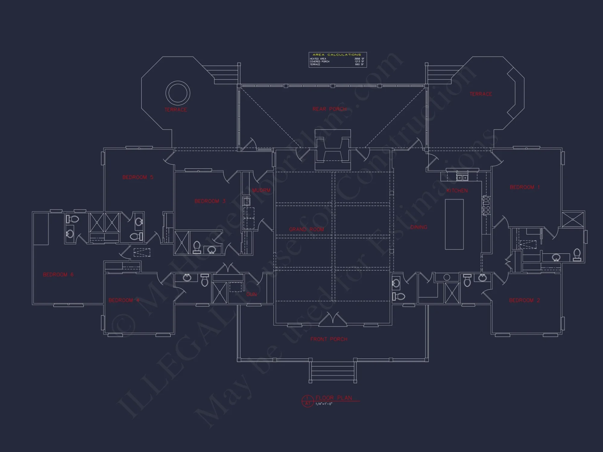 Spacious Traditional Southern house Plan with Open Layout