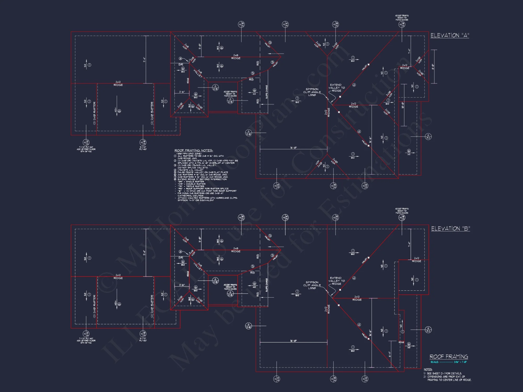 Modern Craftsman house Plan with 2 Floors and Unique Features