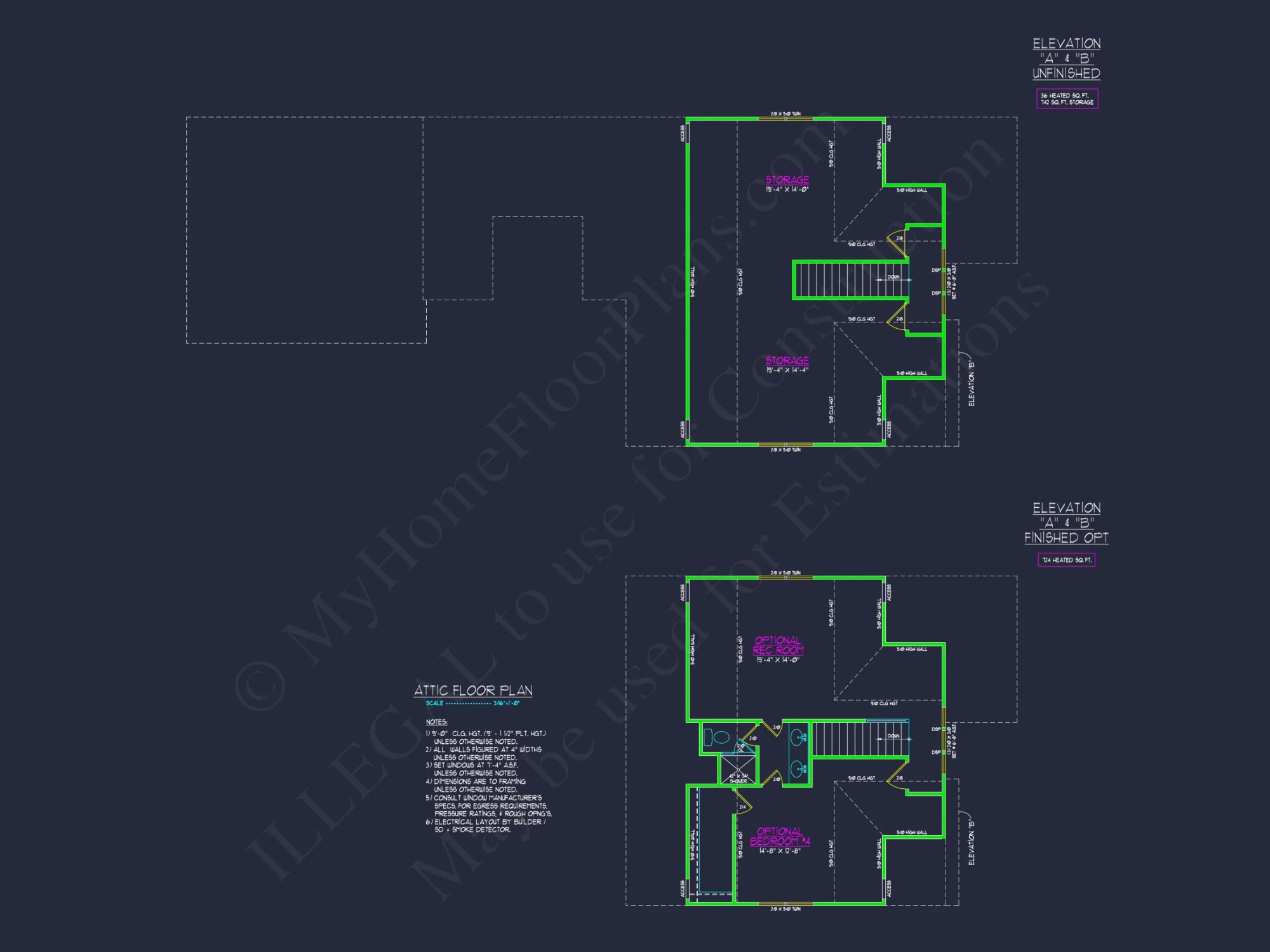Modern Craftsman house Plan with 2 Floors and Unique Features