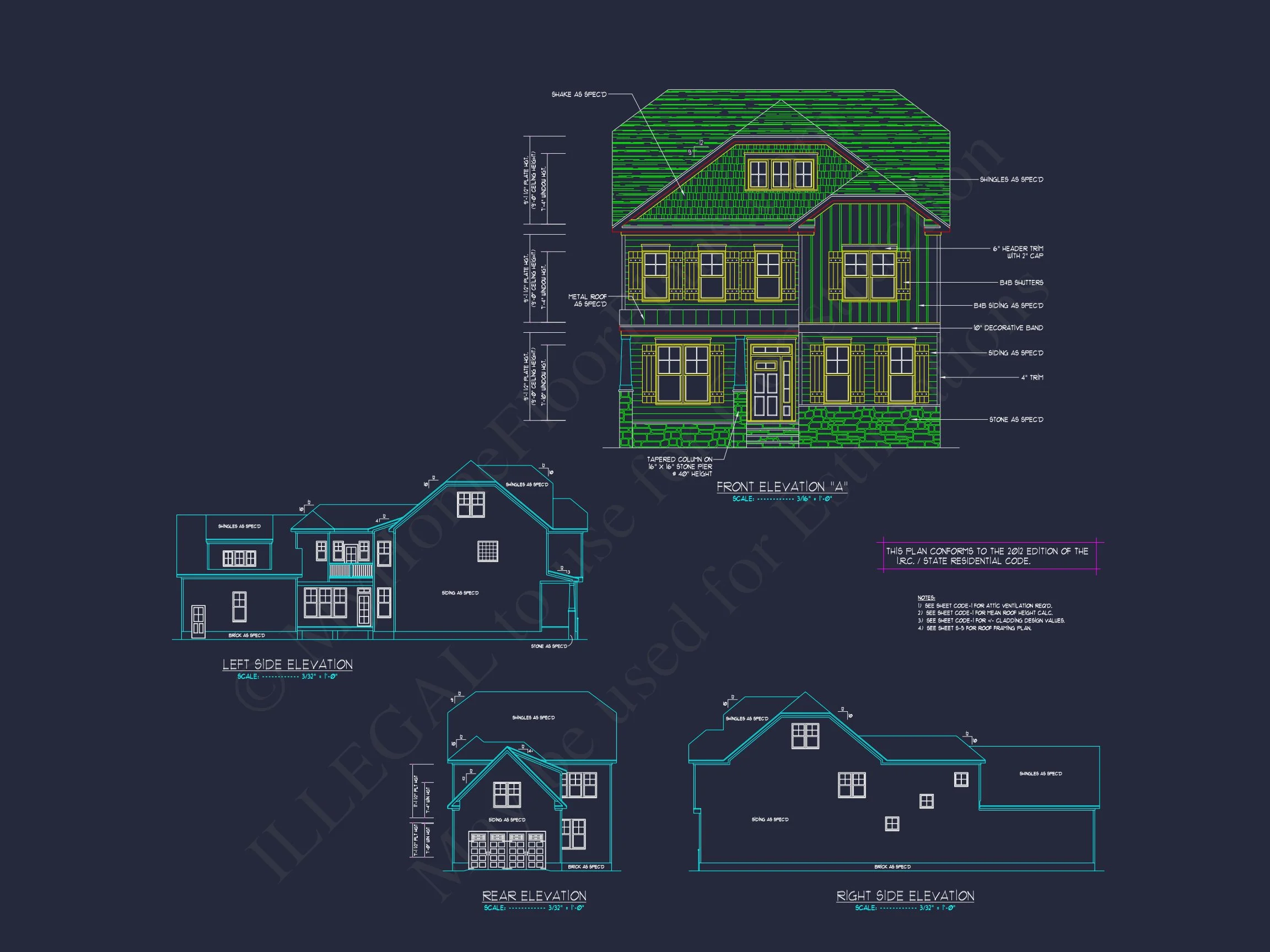 Modern Craftsman house Plan with 2 Floors and Unique Features