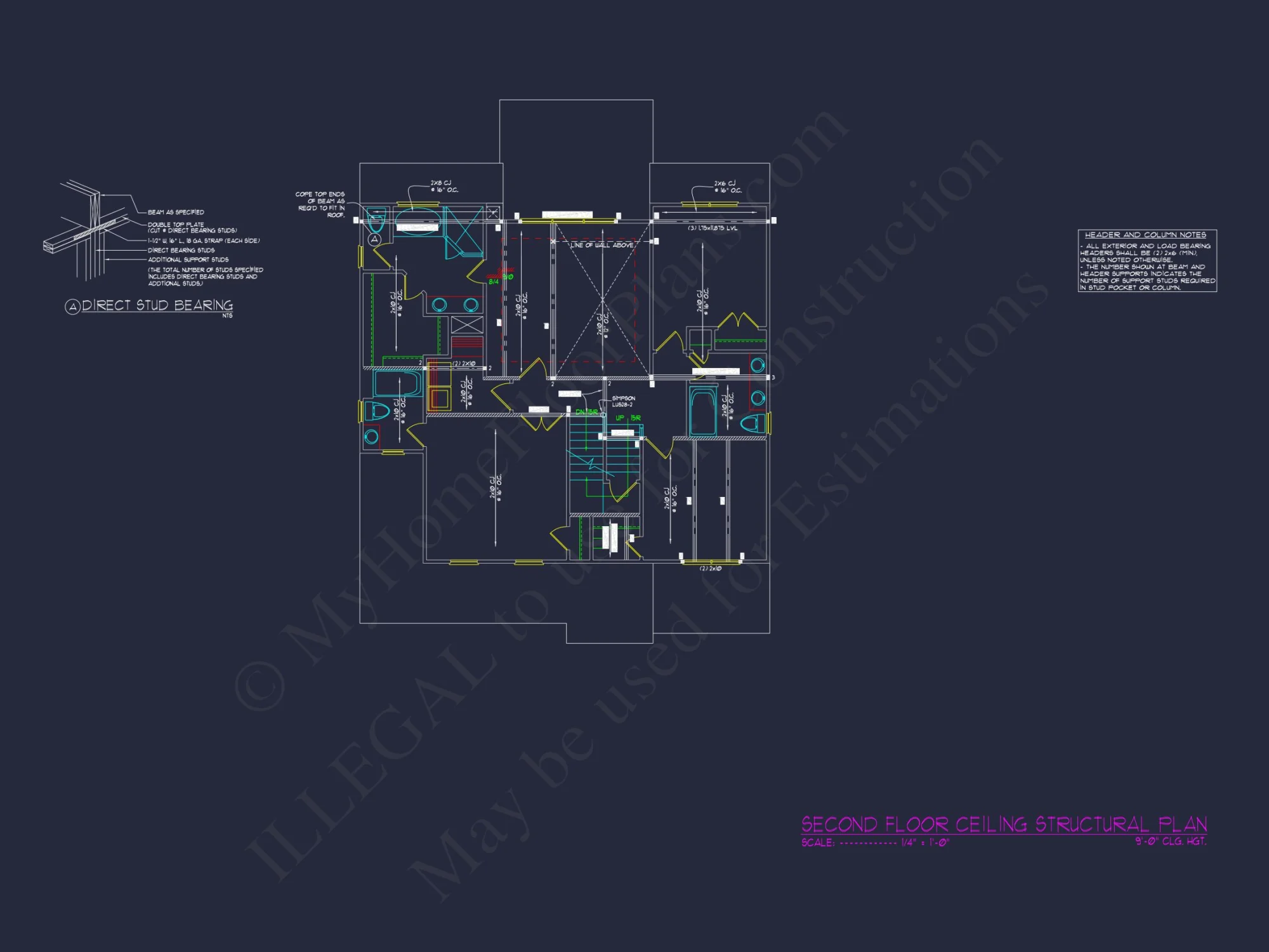 Spacious 5-Bedroom house Plan with 3-Car Garage and CAD Blueprints