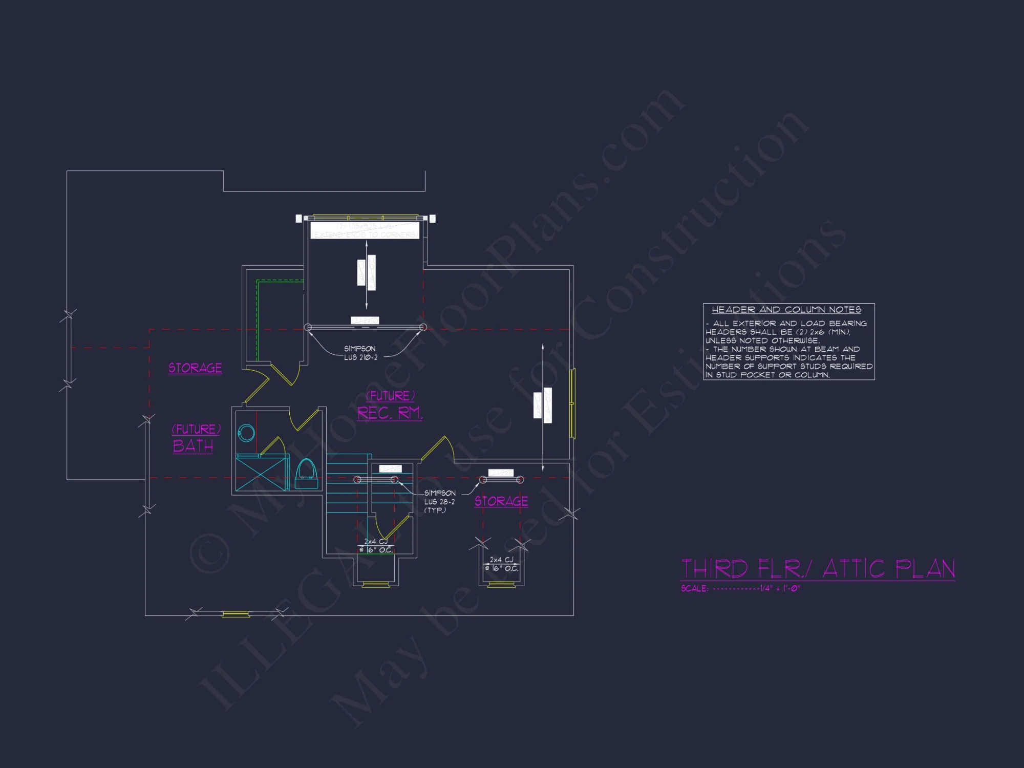 Spacious 5-Bedroom house Plan with 3-Car Garage and CAD Blueprints
