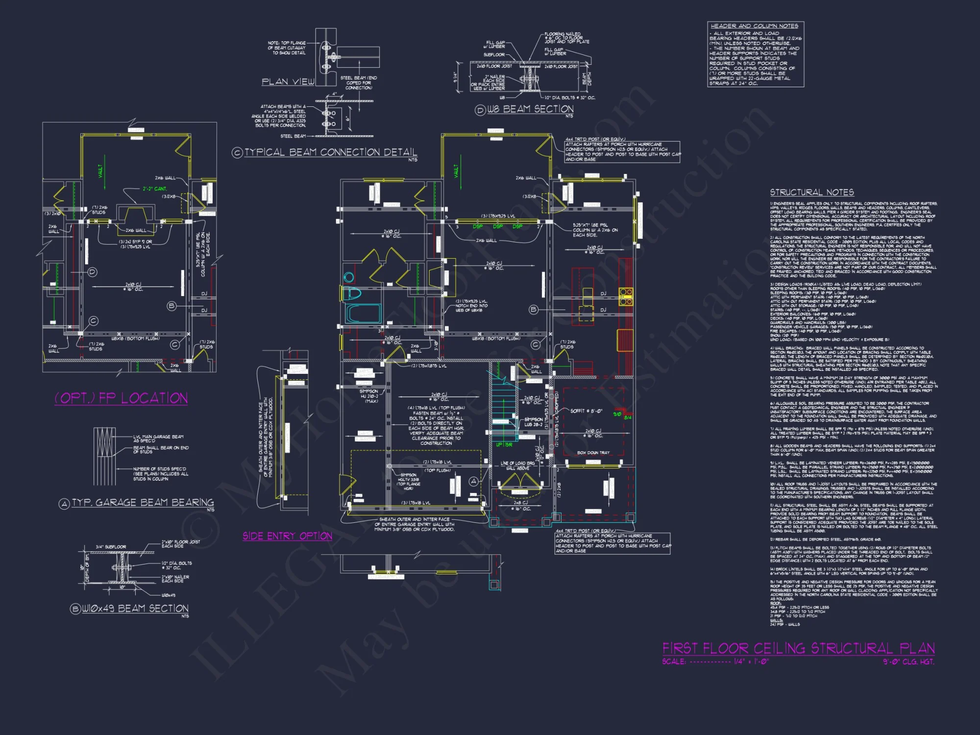 Spacious 5-Bedroom house Plan with 3-Car Garage and CAD Blueprints