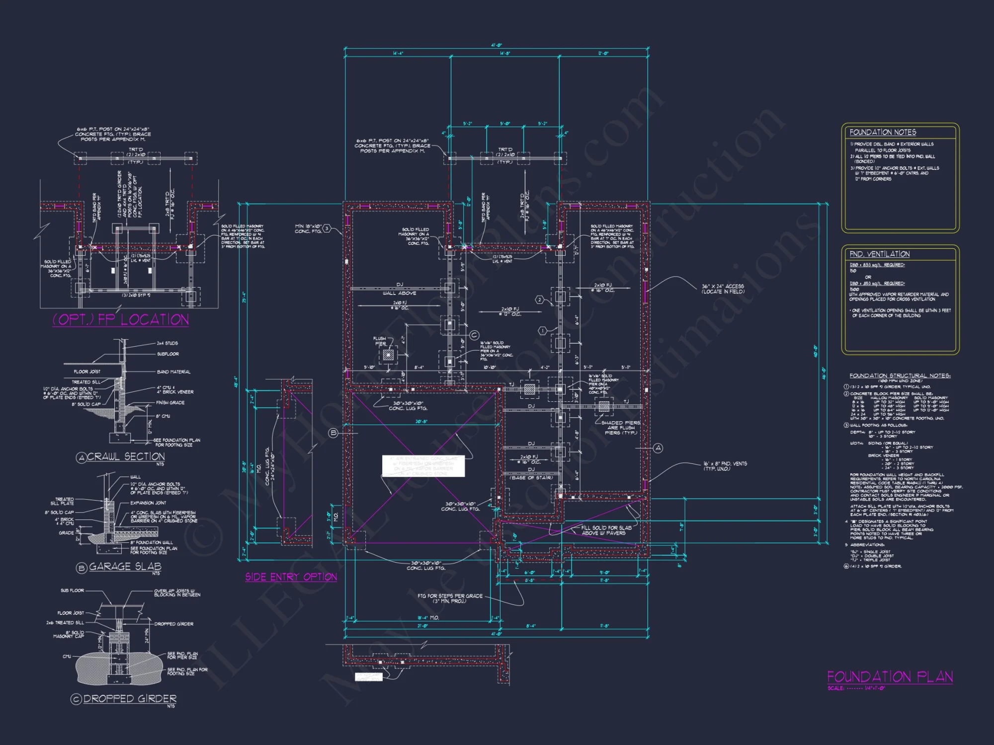 Spacious 5-Bedroom house Plan with 3-Car Garage and CAD Blueprints