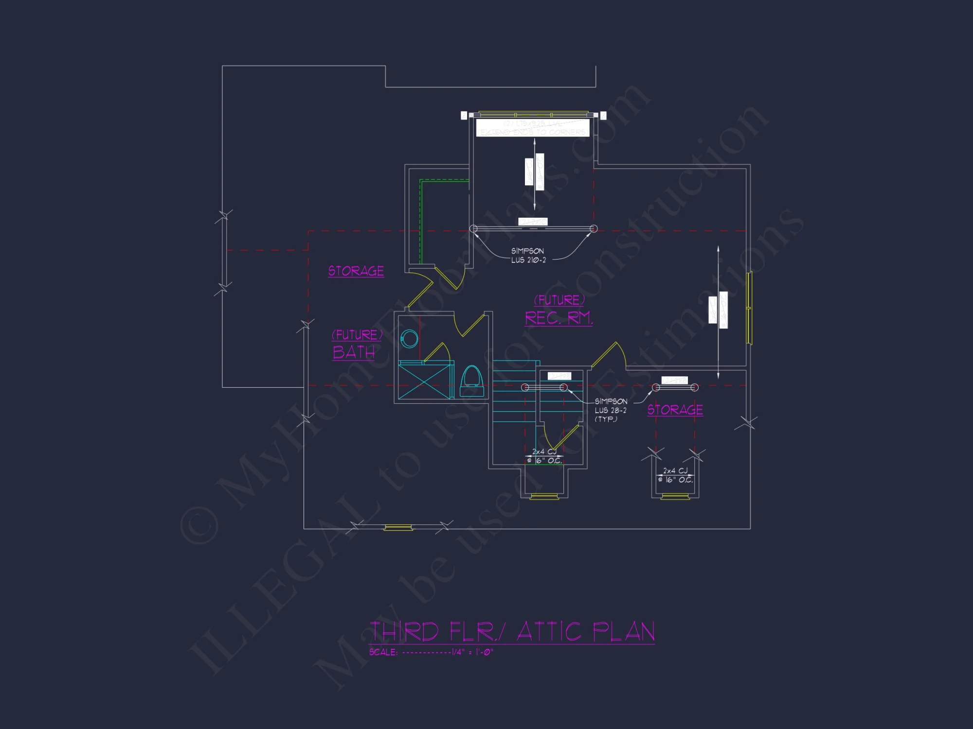 Spacious 5-Bedroom house Plan with 3-Car Garage and CAD Blueprints
