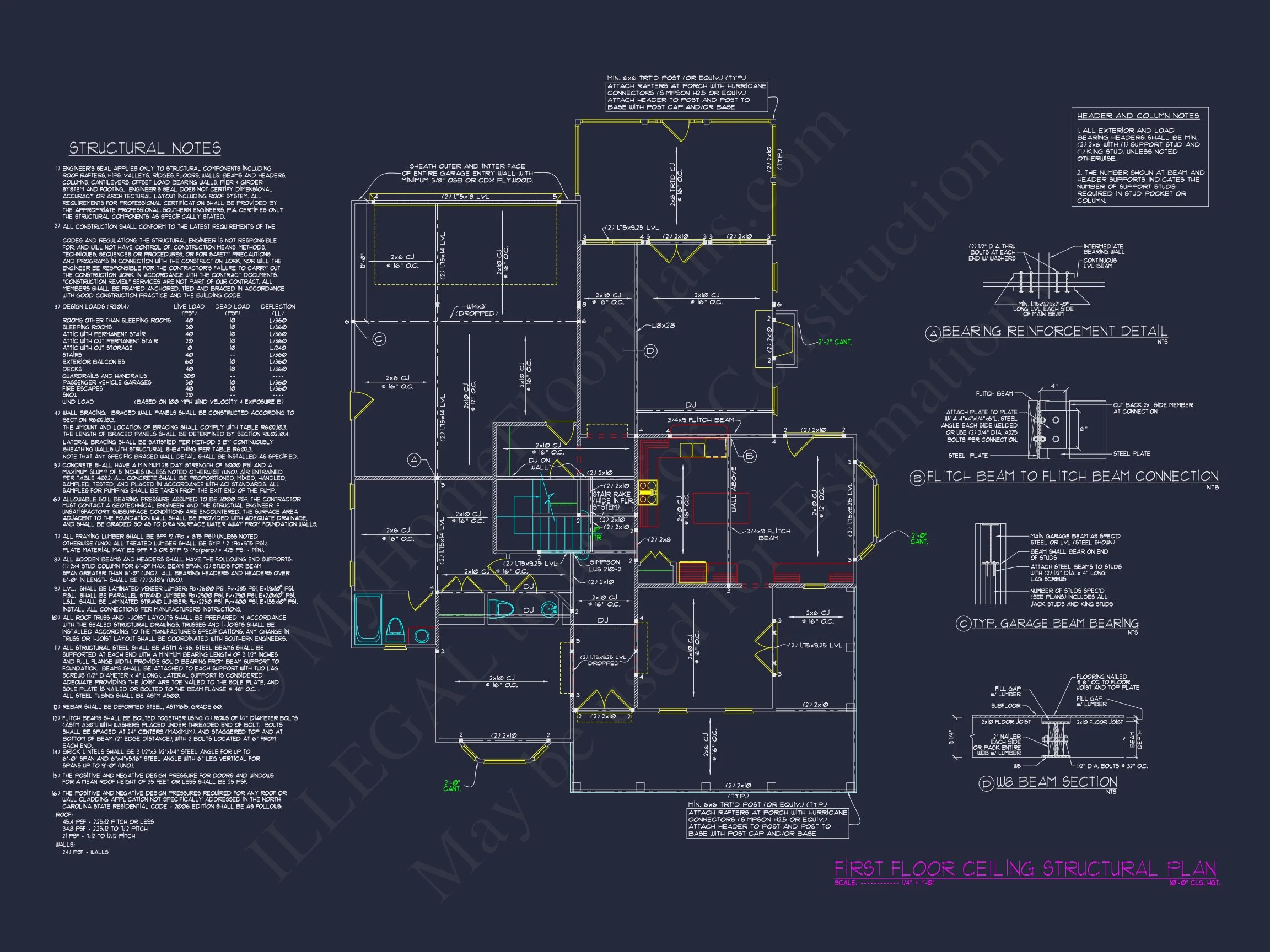 11-2029 HOUSE PLAN - Colonial Revival House Plan with Full Blueprint and CAD Design 11 Colonial Revival house Plan with Full Blueprint and CAD Design