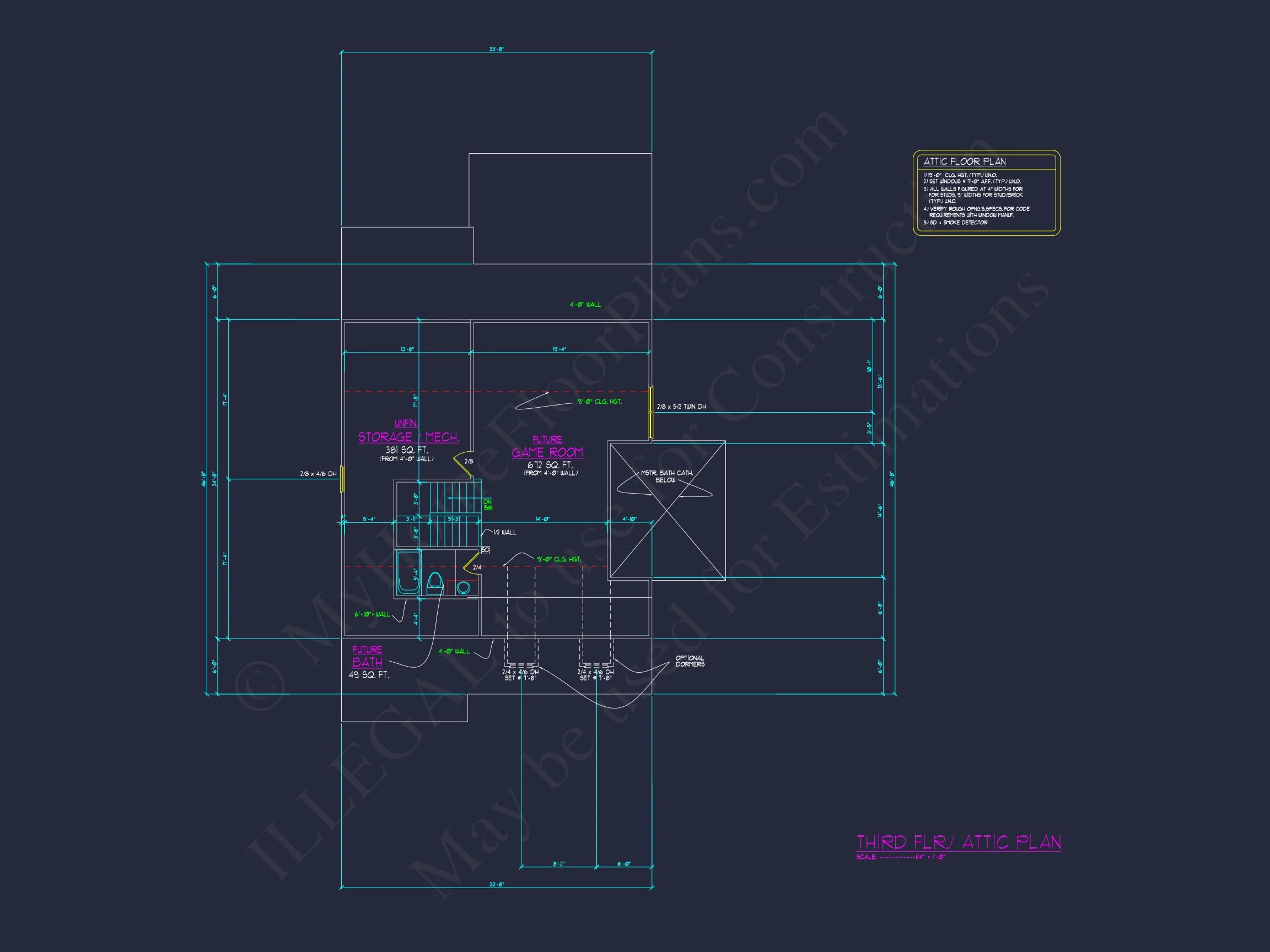 11-2029 HOUSE PLAN - Colonial Revival House Plan with Full Blueprint and CAD Design 9 Colonial Revival house Plan with Full Blueprint and CAD Design
