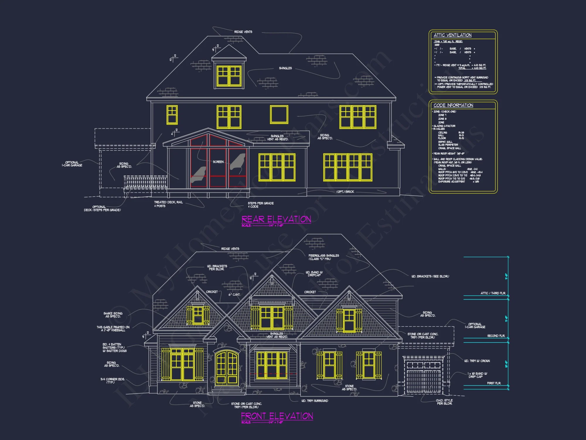 Elegant house Plan with Floor Plan, CAD Designs & Blueprint