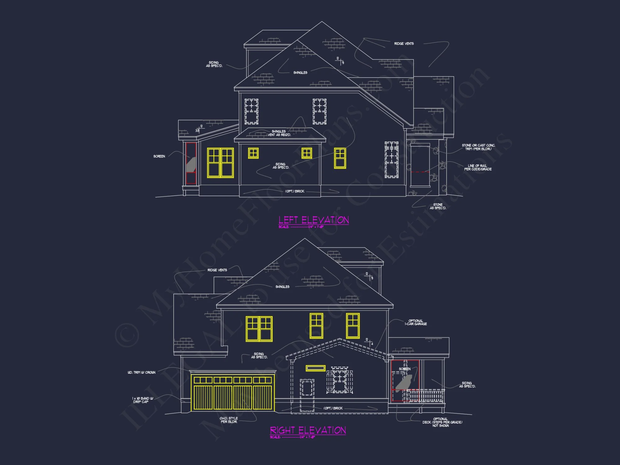 Elegant house Plan with Floor Plan, CAD Designs & Blueprint
