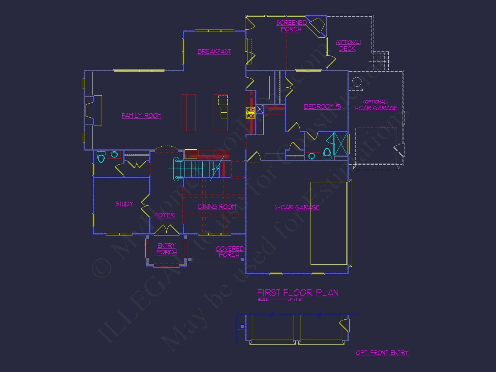 Elegant house Plan with Floor Plan, CAD Designs & Blueprint