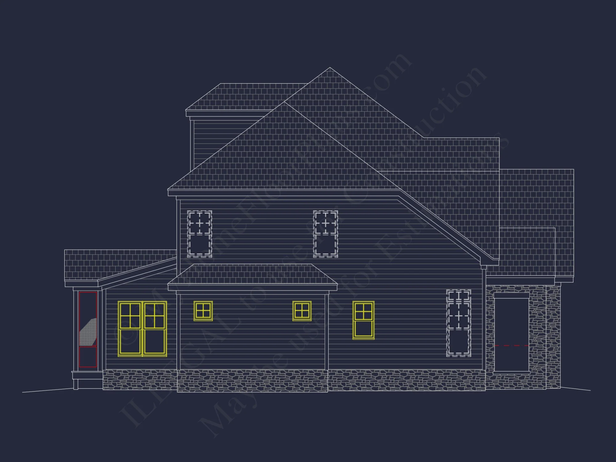 Elegant house Plan with Floor Plan, CAD Designs & Blueprint