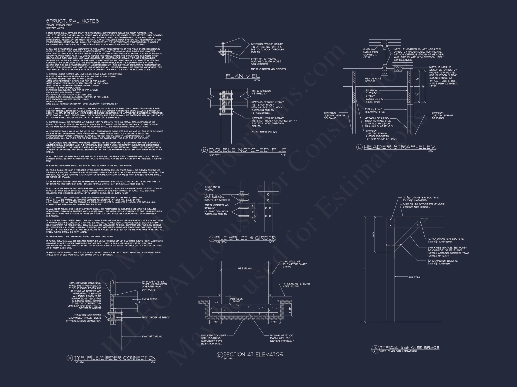 Custom house Blueprint with 5 Beds, Open Floor Plan — CAD Designs