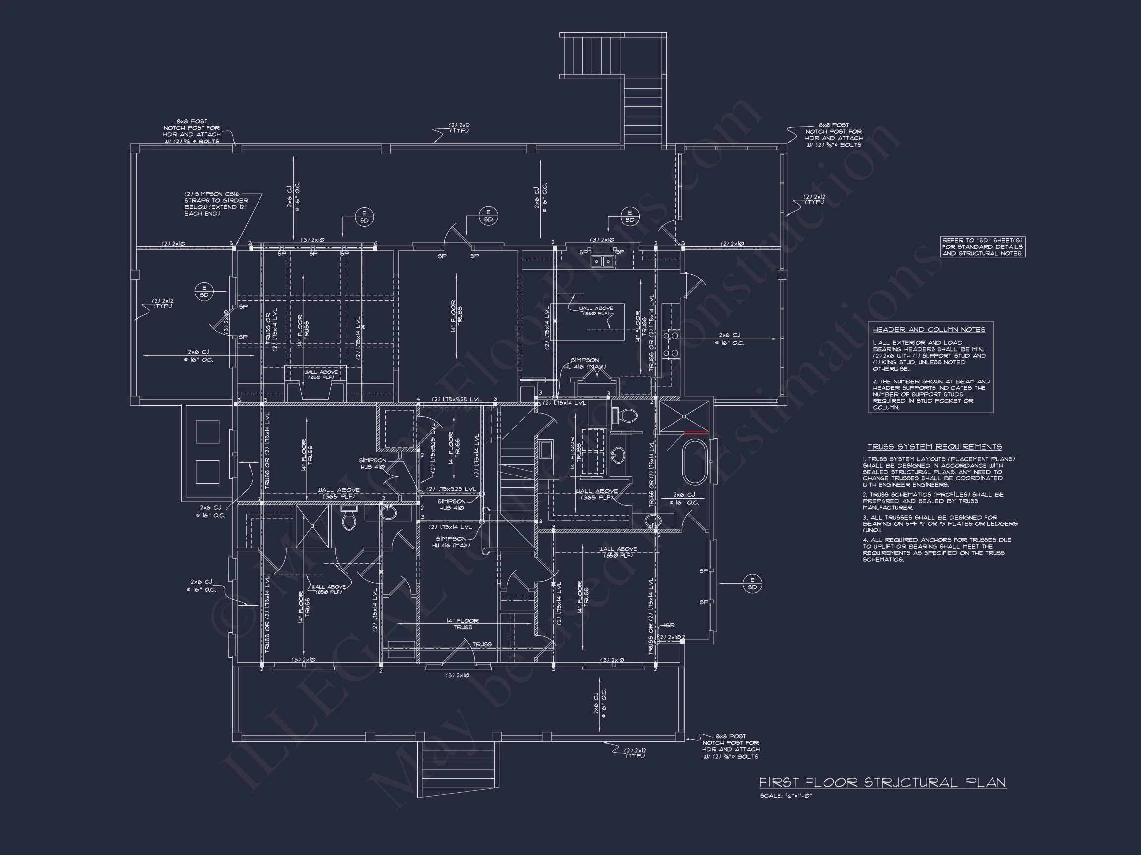 11-1974 HOUSE PLAN - Custom House Blueprint with 5 Beds, Open Floor Plan — CAD Designs 13 Custom house Blueprint with 5 Beds, Open Floor Plan — CAD Designs