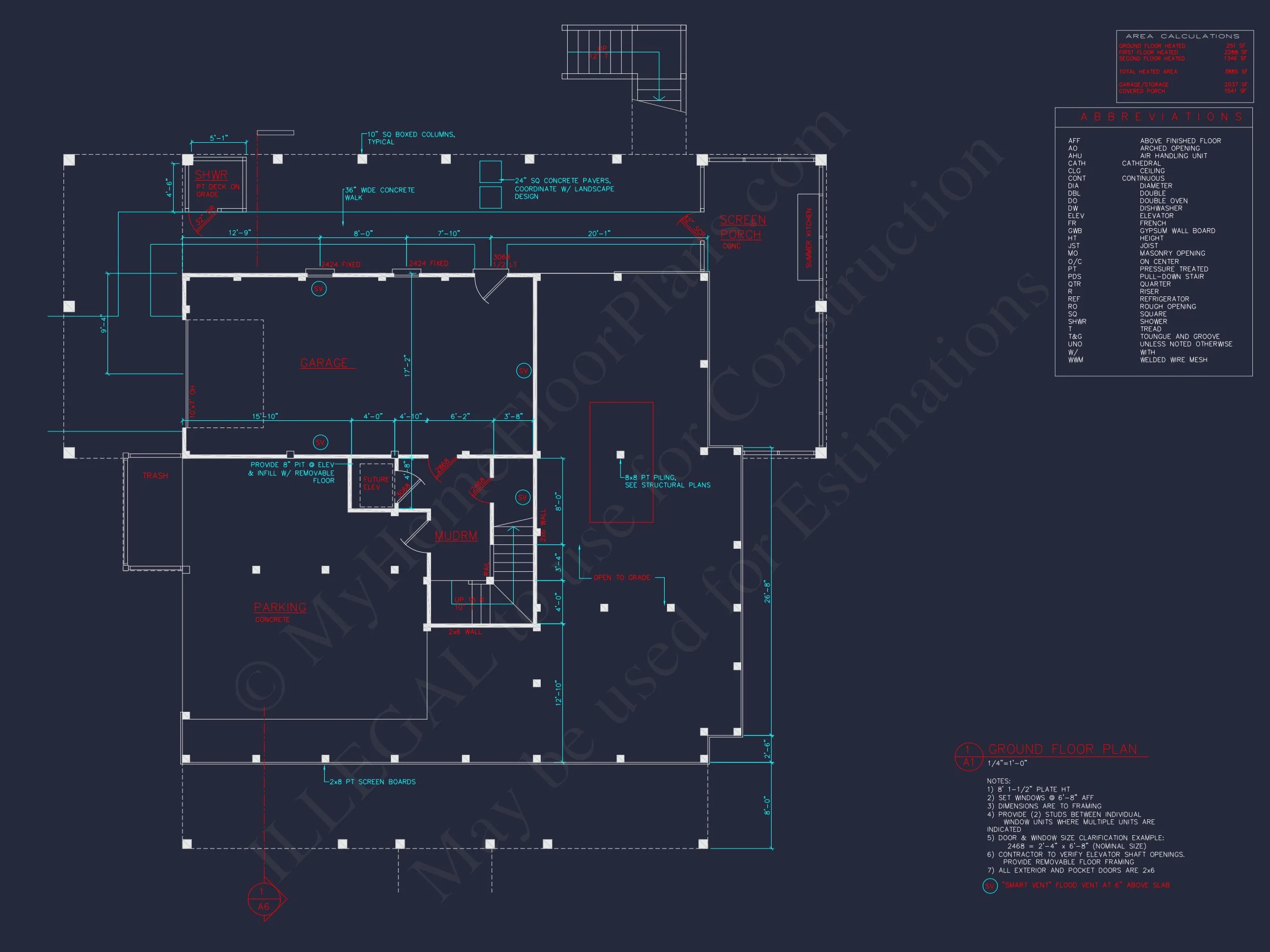 11-1974 HOUSE PLAN - Custom House Blueprint with 5 Beds, Open Floor Plan — CAD Designs 7 Custom house Blueprint with 5 Beds, Open Floor Plan — CAD Designs