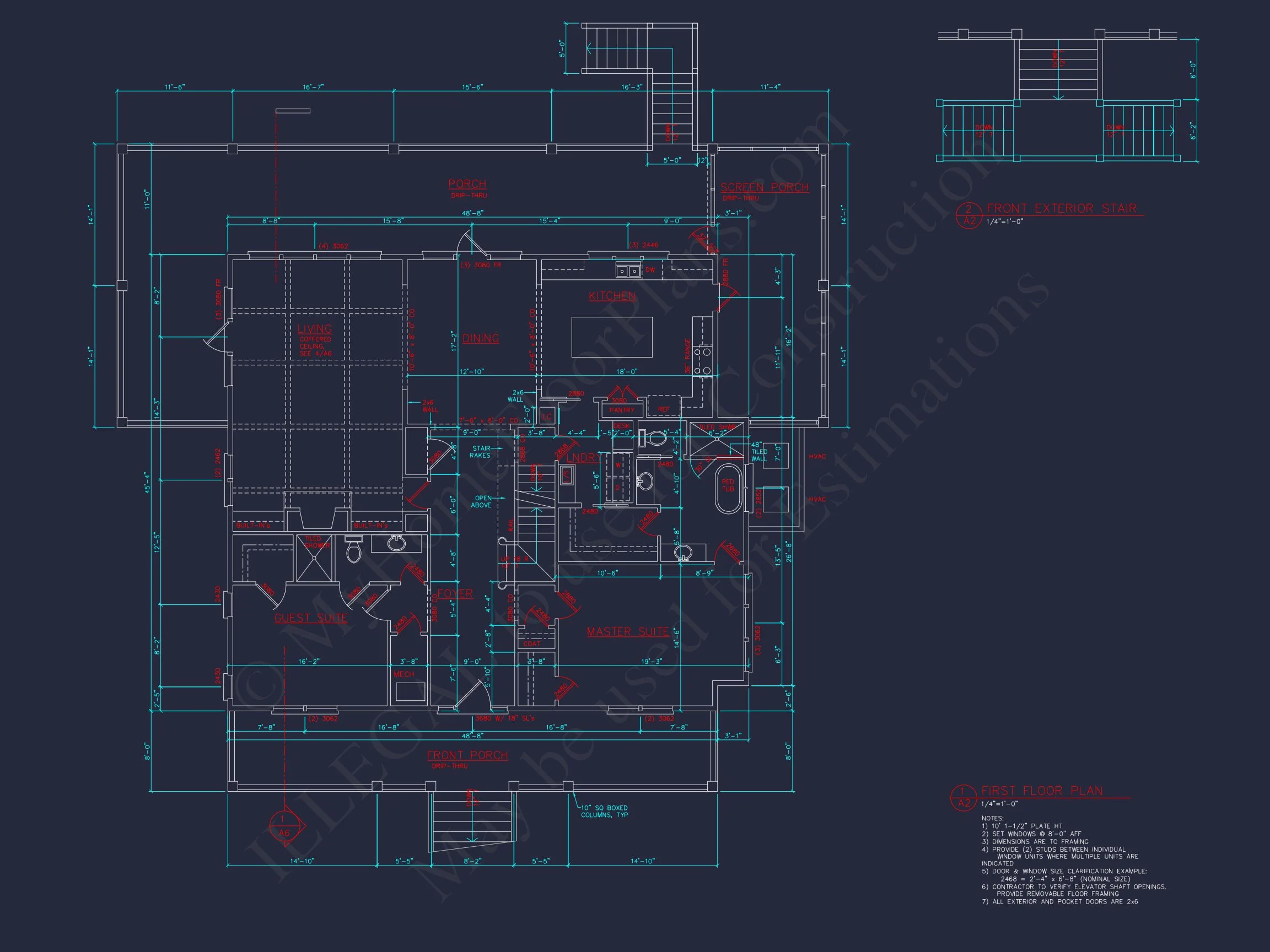 11-1974 HOUSE PLAN - Custom House Blueprint with 5 Beds, Open Floor Plan — CAD Designs 5 Custom house Blueprint with 5 Beds, Open Floor Plan — CAD Designs