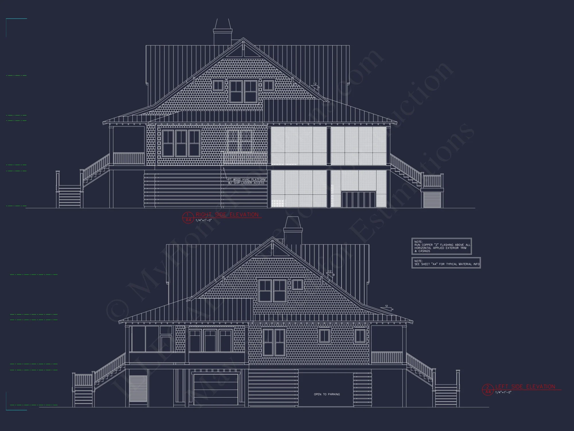 Custom house Blueprint with 5 Beds, Open Floor Plan — CAD Designs
