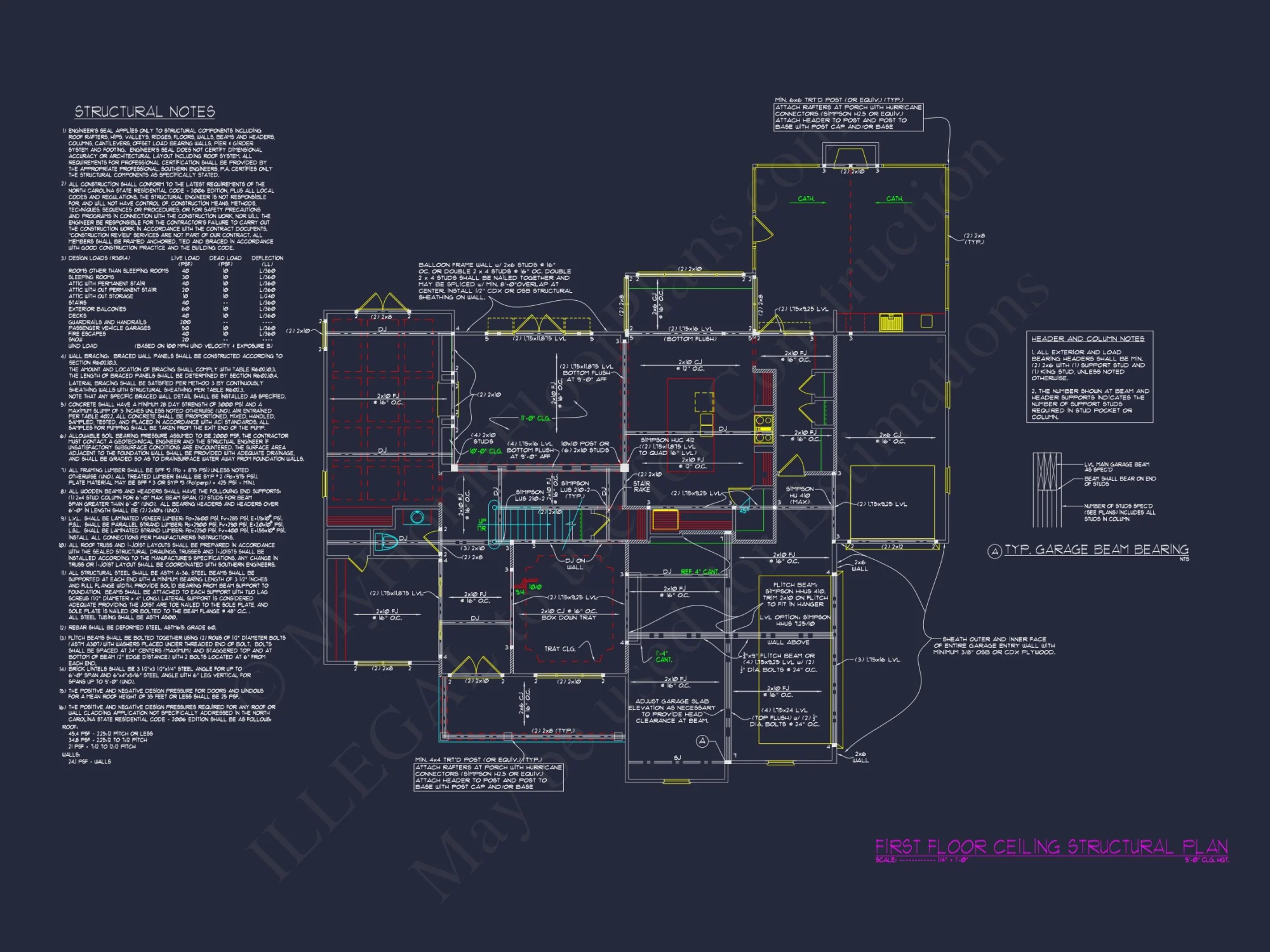 Customizable house Plan with 4 Beds, 2.5 Floors, CAD Blueprint
