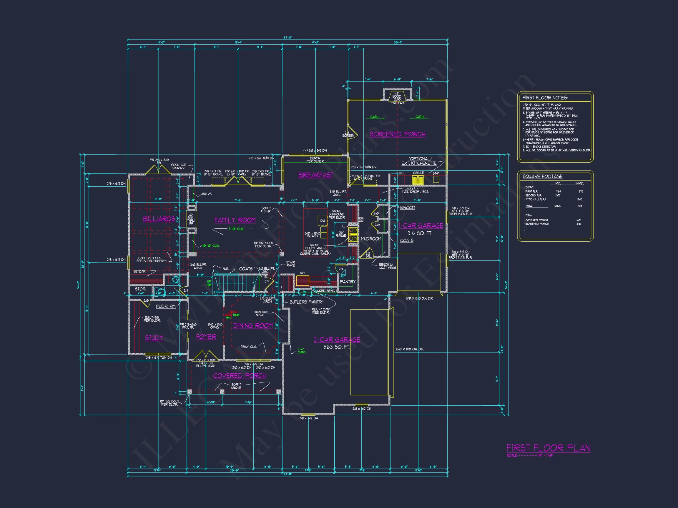 11-1970 HOUSE PLAN - Customizable House Plan with 4 Beds, 2.5 Floors, CAD Blueprint 7 Customizable house Plan with 4 Beds, 2.5 Floors, CAD Blueprint