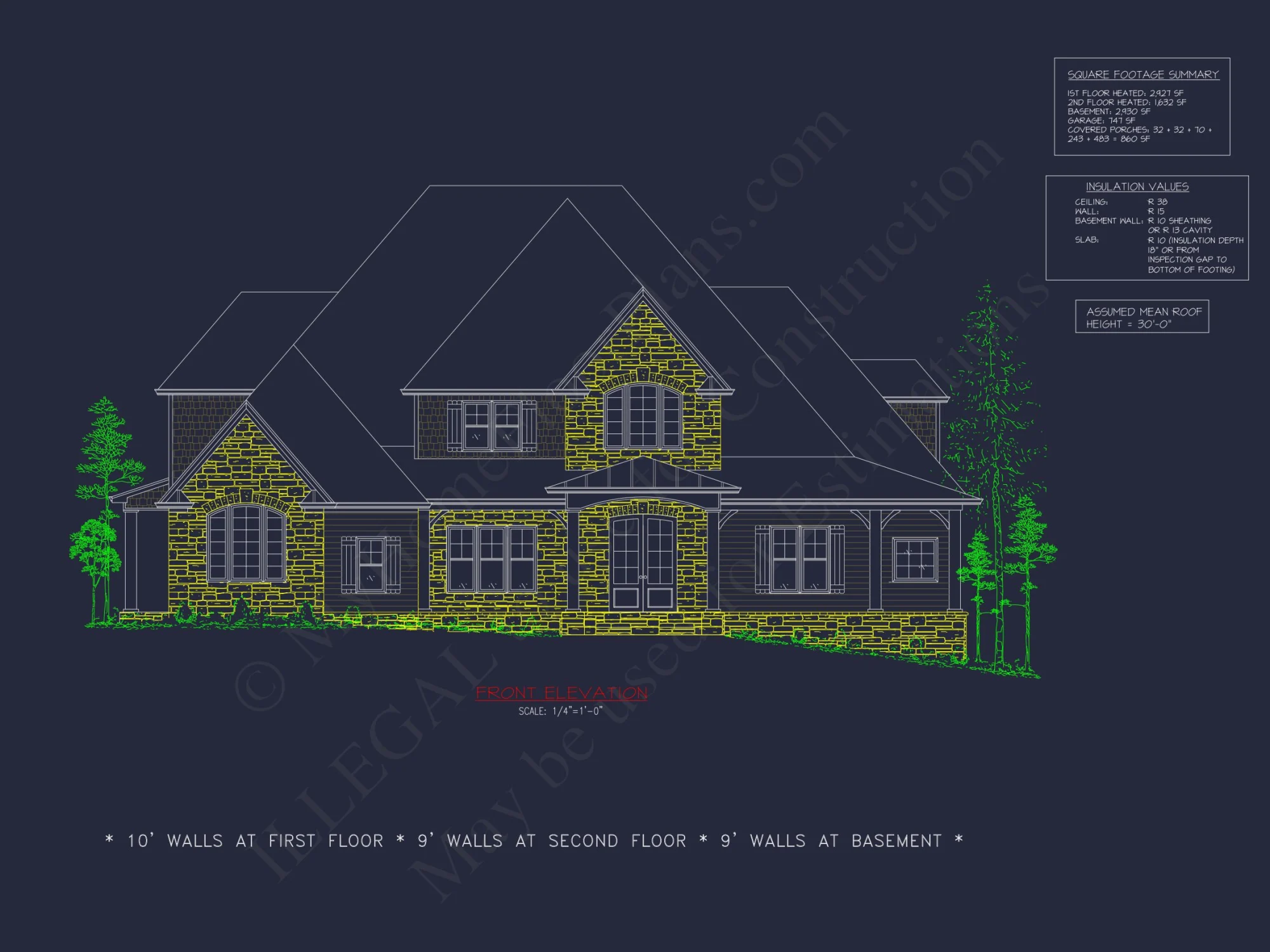 Spacious house Plan with French Country Architecture Designs