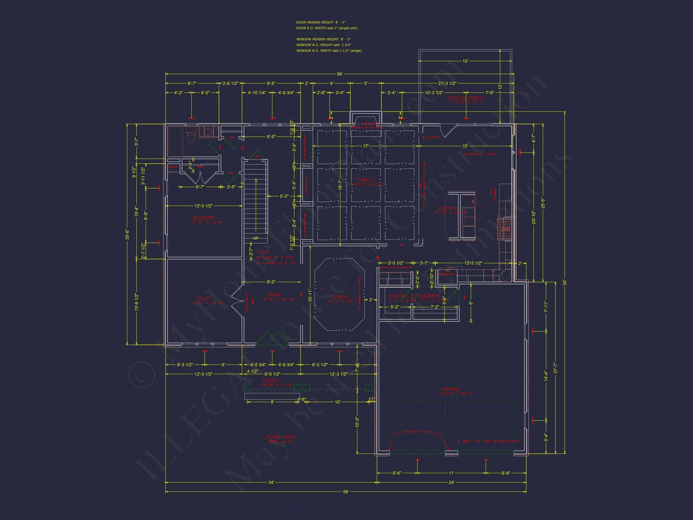11-1595 HOUSE PLAN - Spacious 2-Story House Plan with 4 Bedrooms, Garage & CAD Designs 5 Spacious 2-Story house Plan with 4 Bedrooms, Garage & CAD Designs