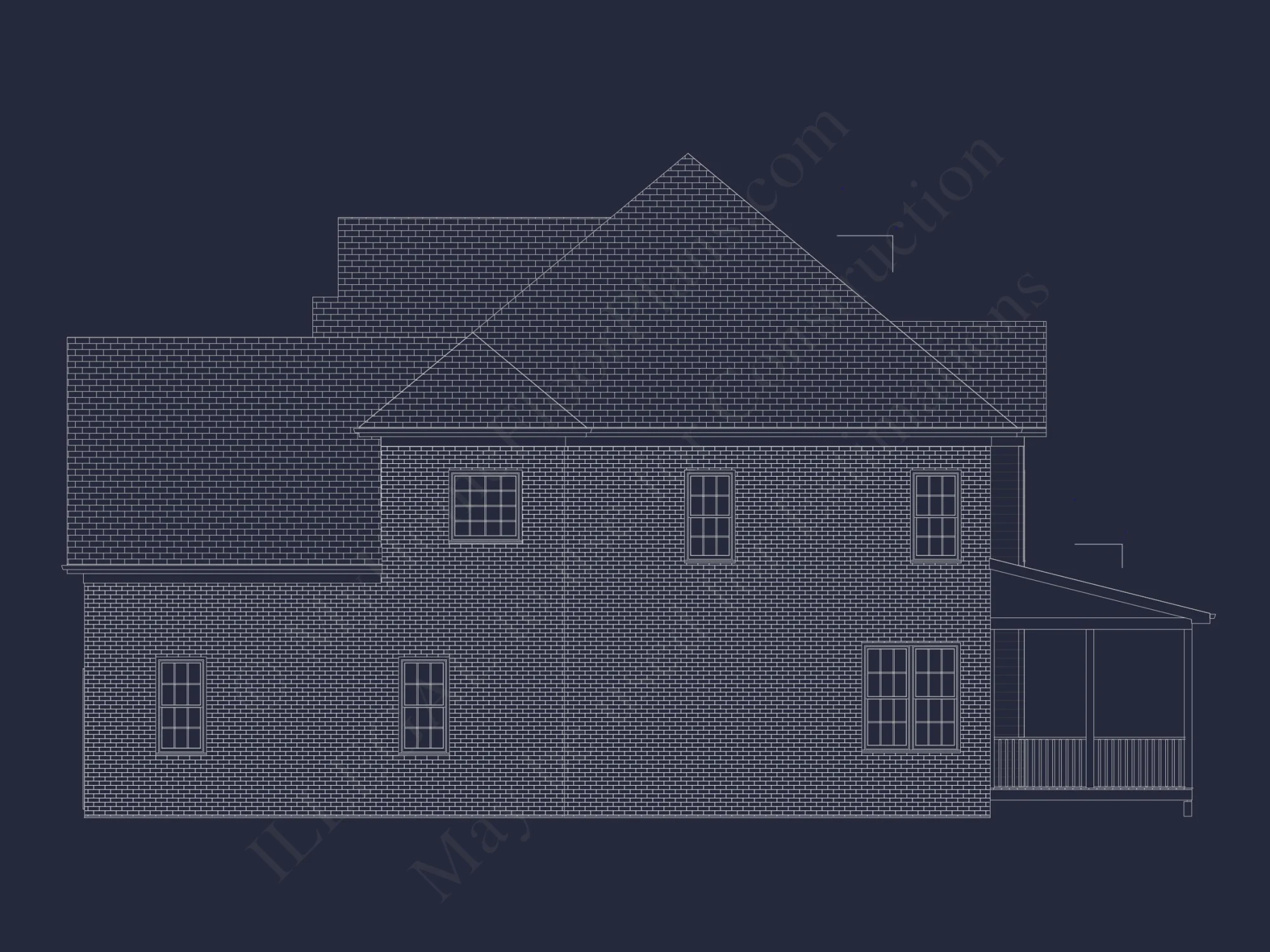 Spacious 2-Story house Plan with 4 Bedrooms, Garage & CAD Designs