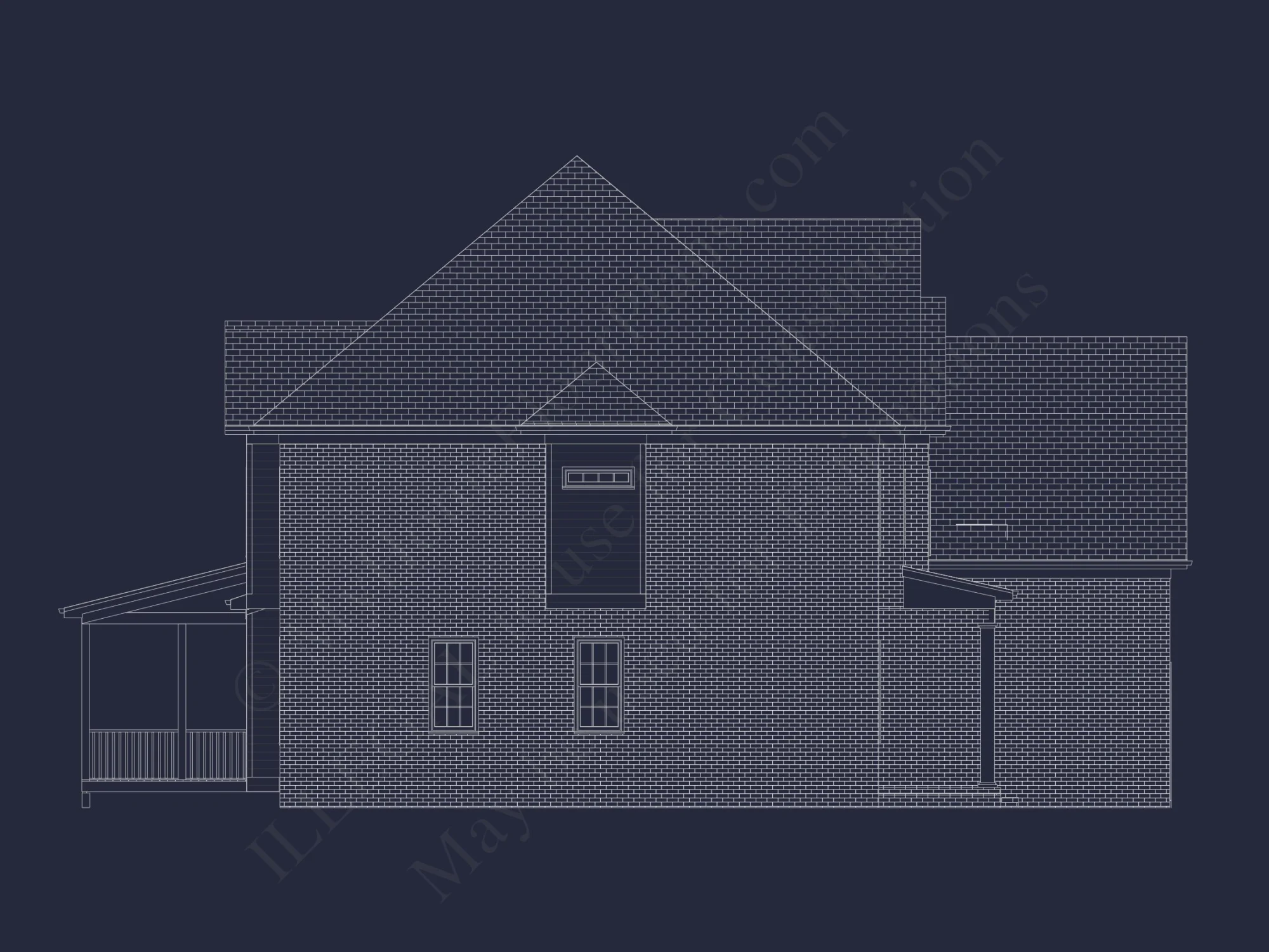 Spacious 2-Story house Plan with 4 Bedrooms, Garage & CAD Designs